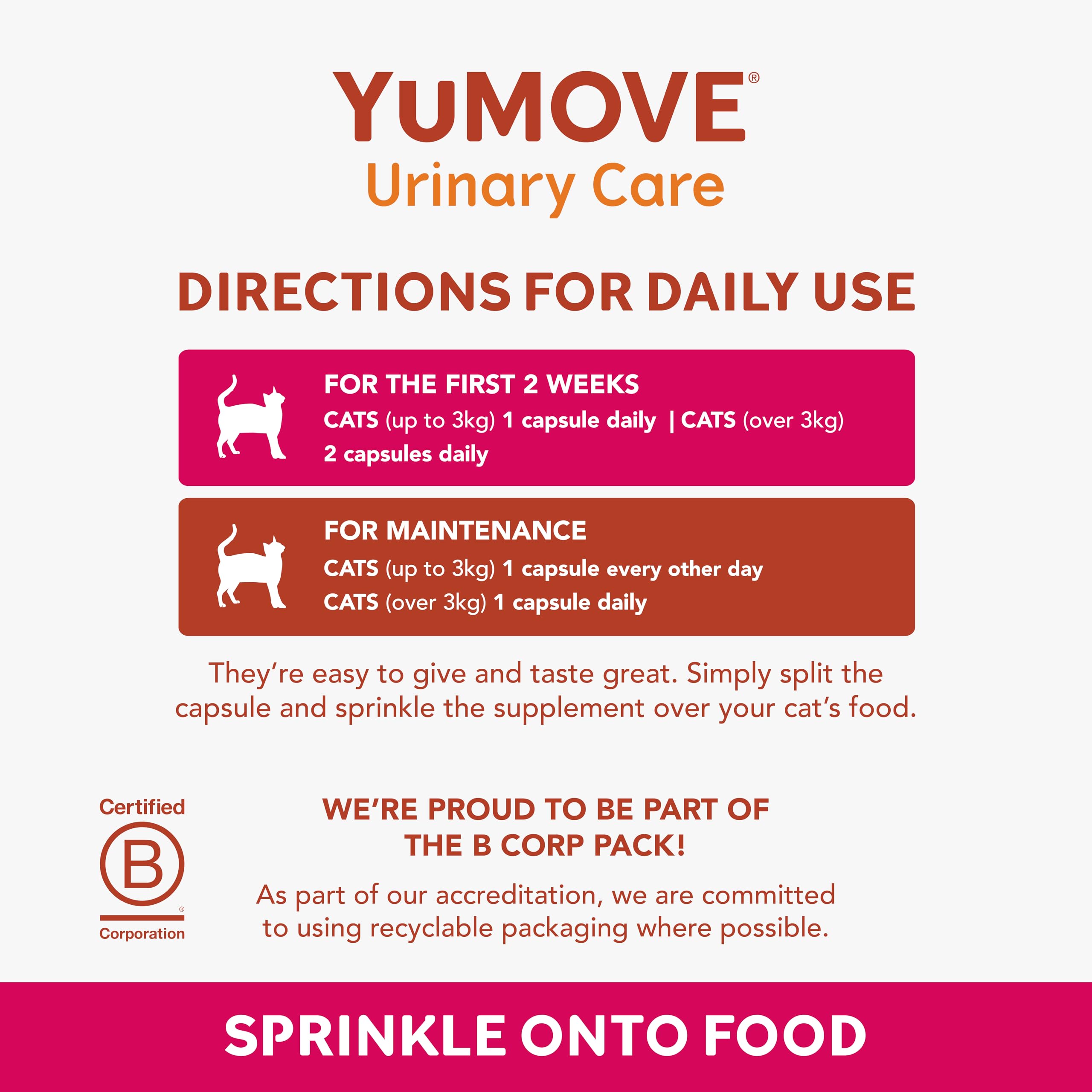 YuMOVE Urinary Care Supplements for Adult Cats - 30 Capsules, Pumpkin Flavor 6
