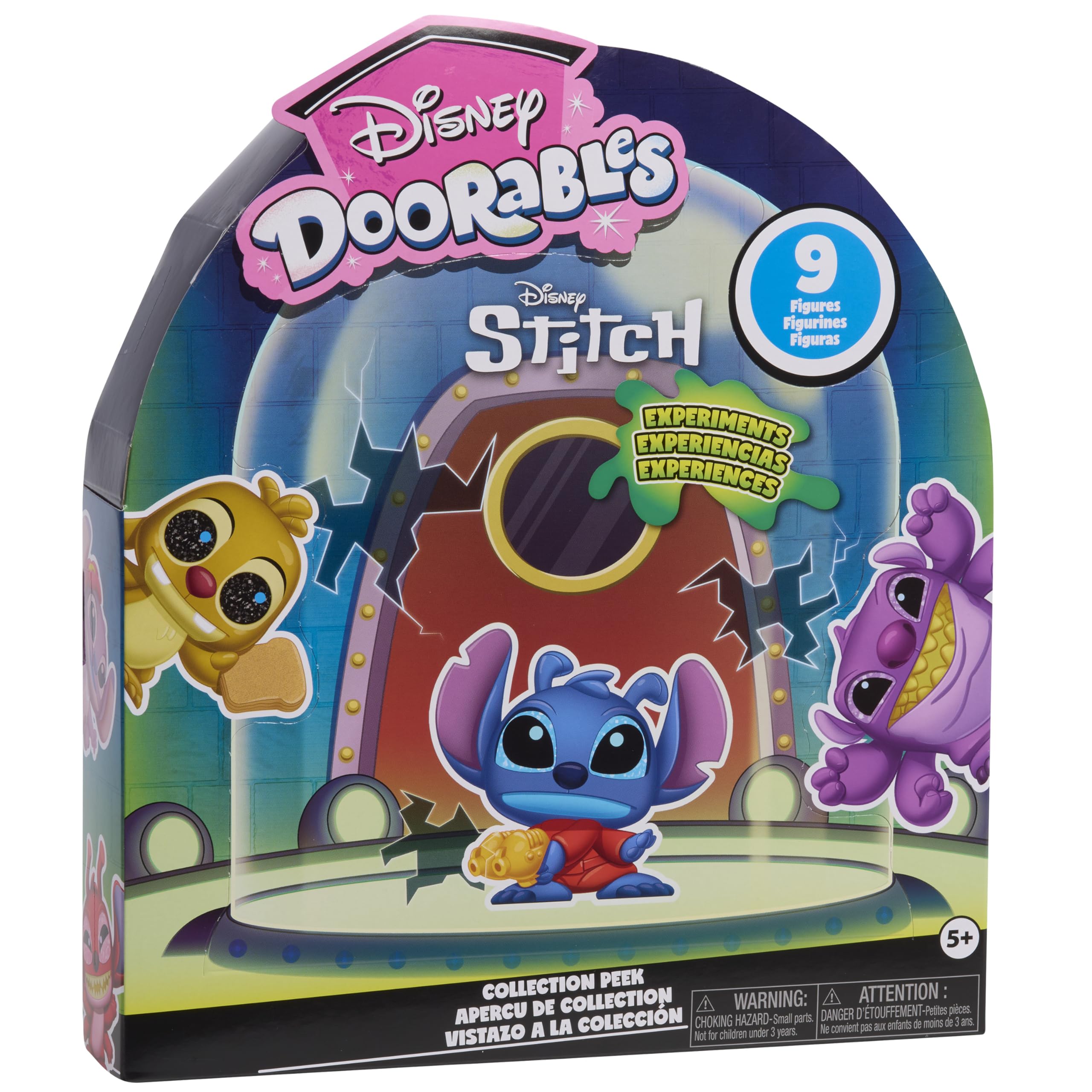 Just Play Disney Doorables Stitch Experiments Collection Peek - 9-Piece Alien Figurine Set 4