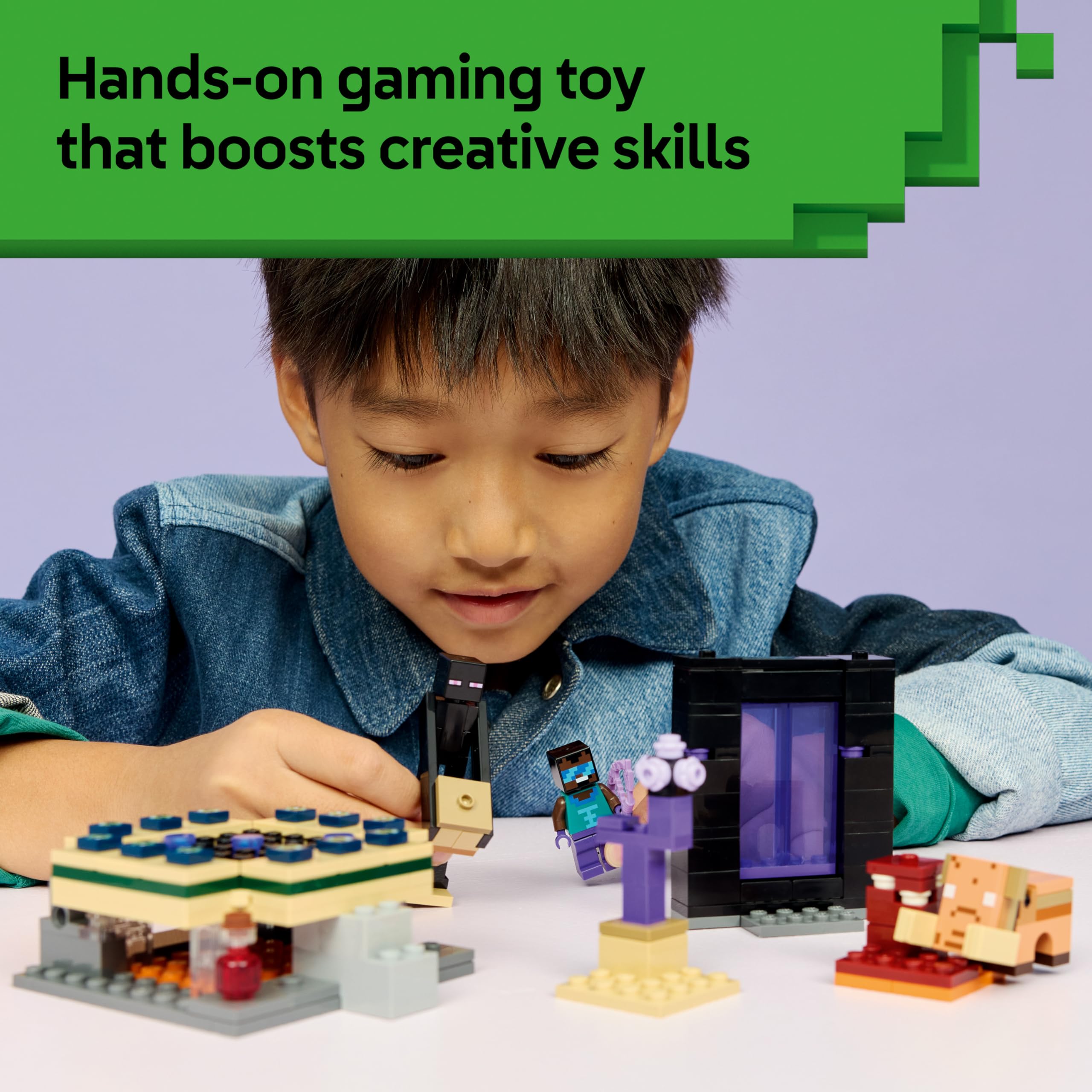 LEGO Minecraft Nether & End Portal Journey Building Set | Ages 7+ | Model 21584 5
