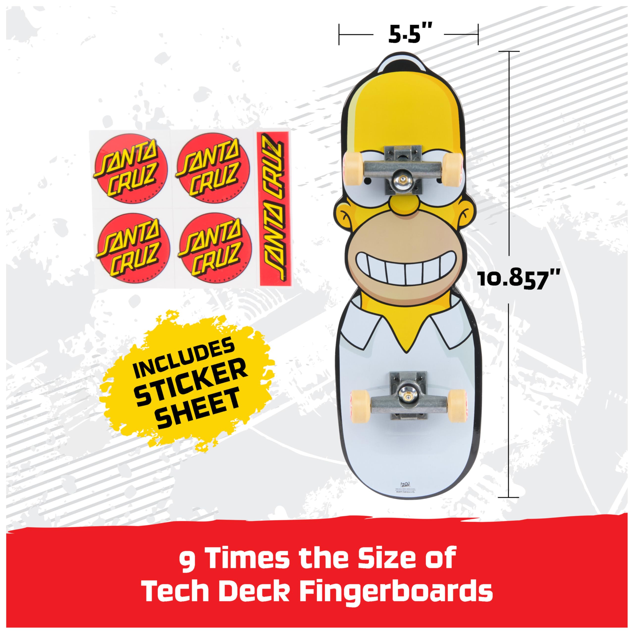 Tech Deck The Simpsons Handboard - Authentic Mini Skateboard for Kids 6+ 8