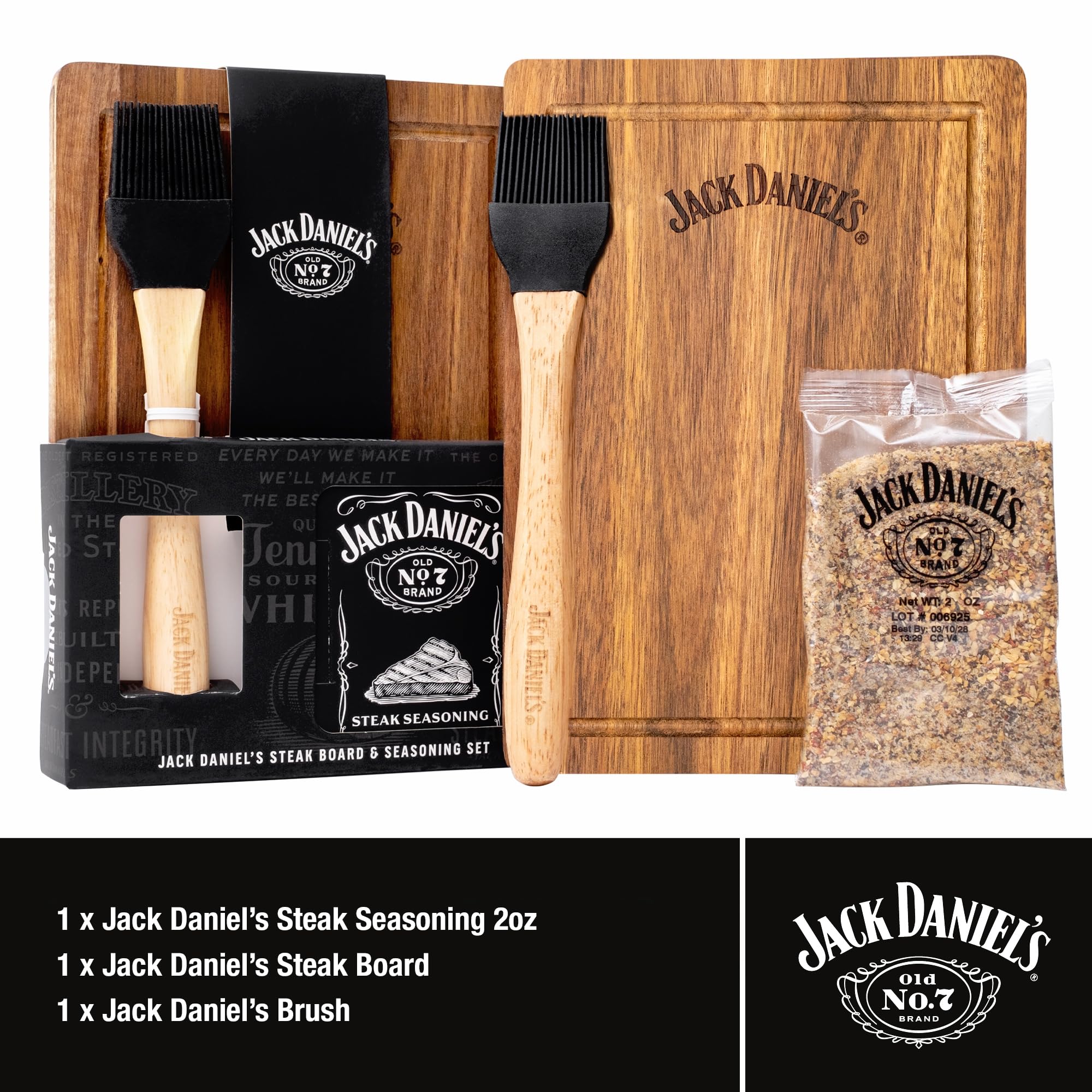 Jack Daniels - Steak Spice Set with Wooden Board & Basting Brush 9