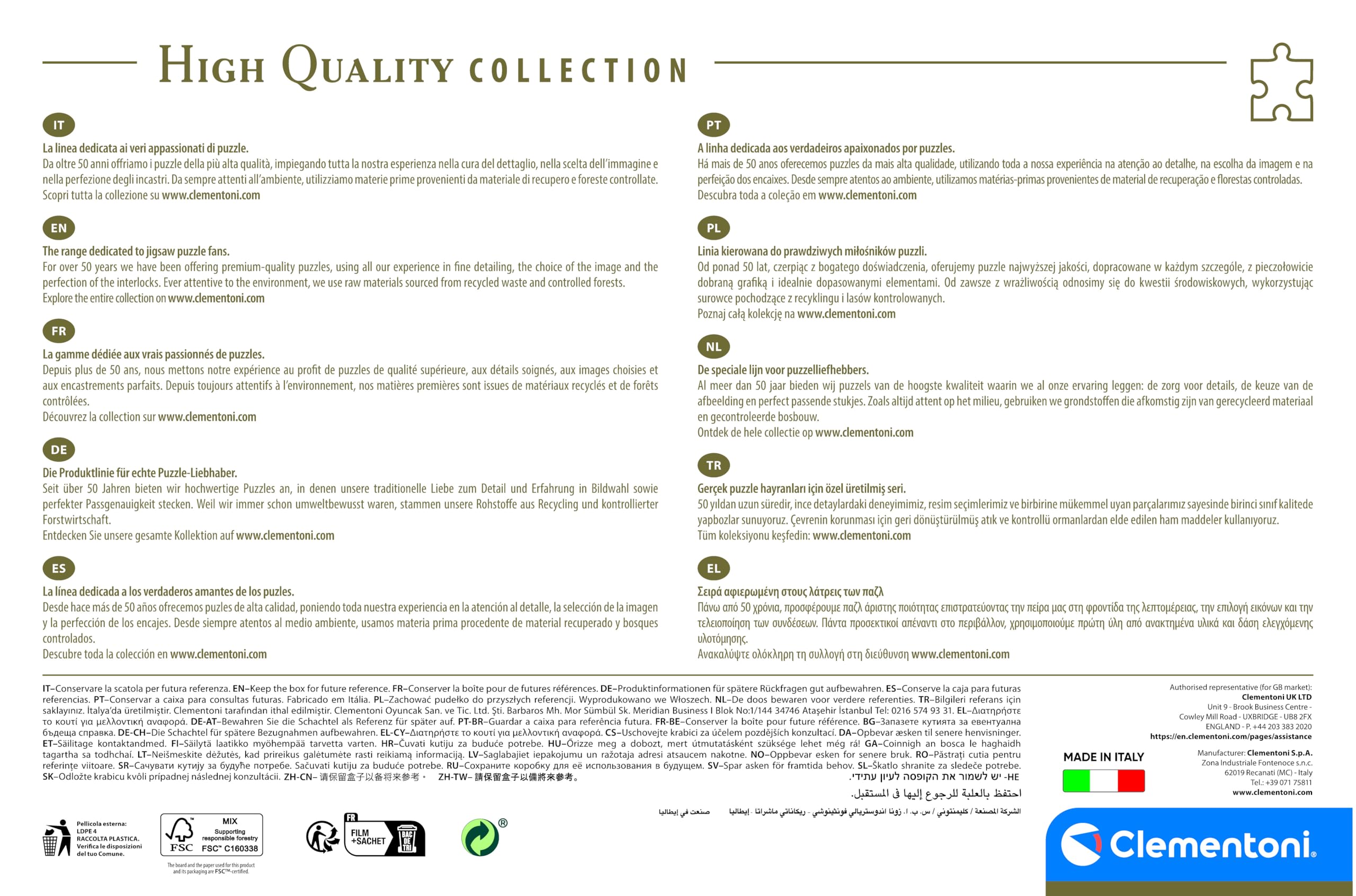 Clementoni Jigsaw Puzzle - The Magnificent Grand Canal 2000 Piece 10