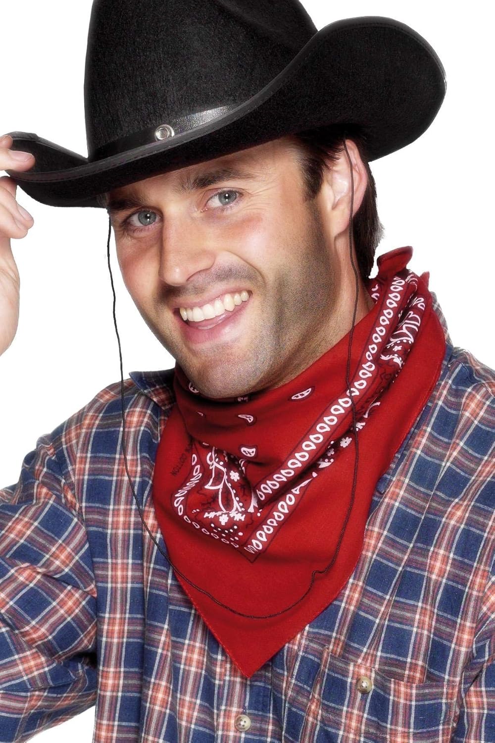 Smiffy's Cowboy Bandana Western Design - Red