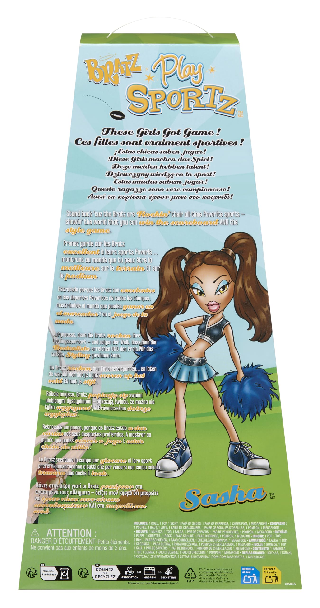 Bratz Play Sportz Sasha Cheerleader Fashion Doll With Accessories, Model 569565 7