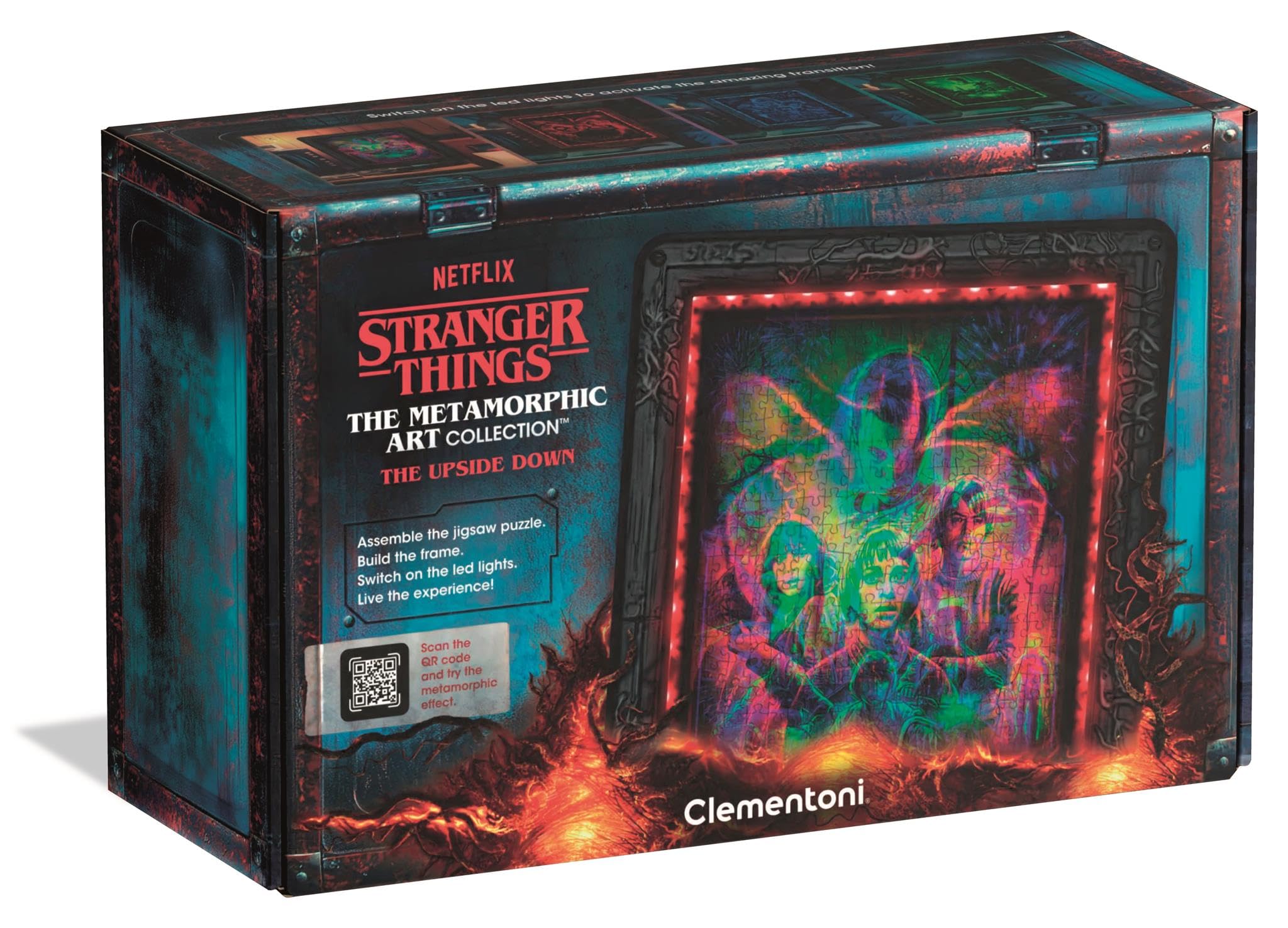 Clementoni Stranger Things Metamorphic Art Puzzle - 520-Piece LED Interactive Puzzle for Fans 7