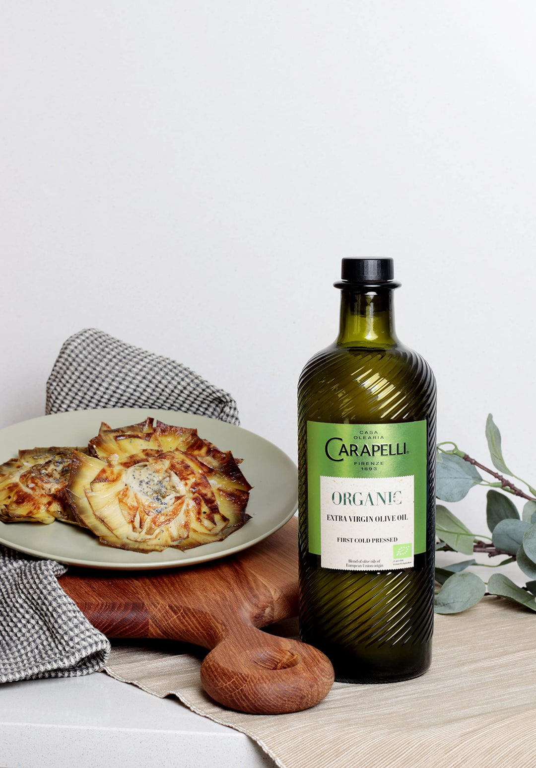 Carapelli Organic Extra Virgin Olive Oil, 500ml Glass Bottle