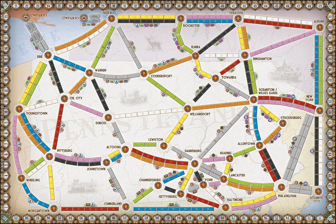 Days of Wonder Ticket to Ride United Kingdom and Pennsylvania Board Game Expansion