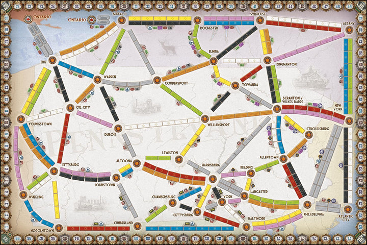 Days of Wonder Ticket to Ride United Kingdom and Pennsylvania Board Game Expansion