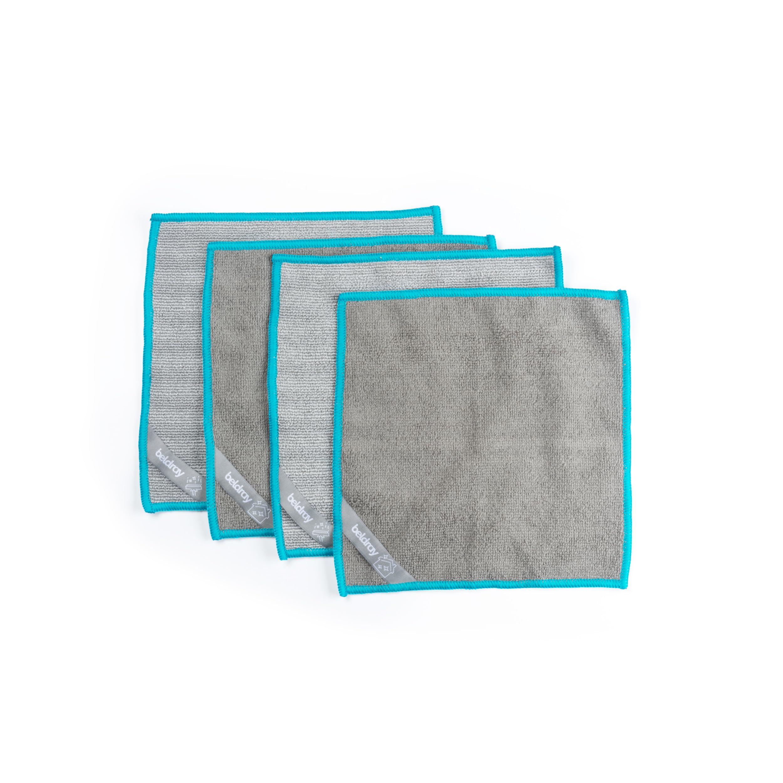 Beldray Anti-Bac Clip-to-Grip Bathroom Mop – Small Head, Precision Cleaning, 70 cm Handle, Tiles/Mirrors/Bathtub, Hygienic Push Release Handle, 360° Swivel Head, 4 Washable Cloths, Wet & Dry 10