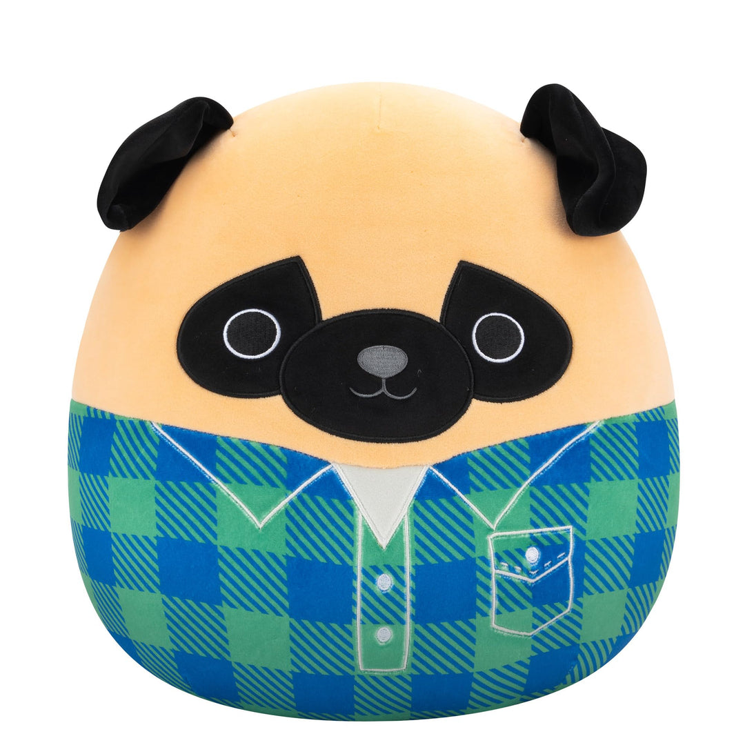 Squishmallows Prince the Brown Pug - 12 Inch Super Soft Plush Collectible