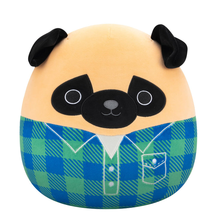 Squishmallows Prince the Brown Pug - 12 Inch Super Soft Plush Collectible