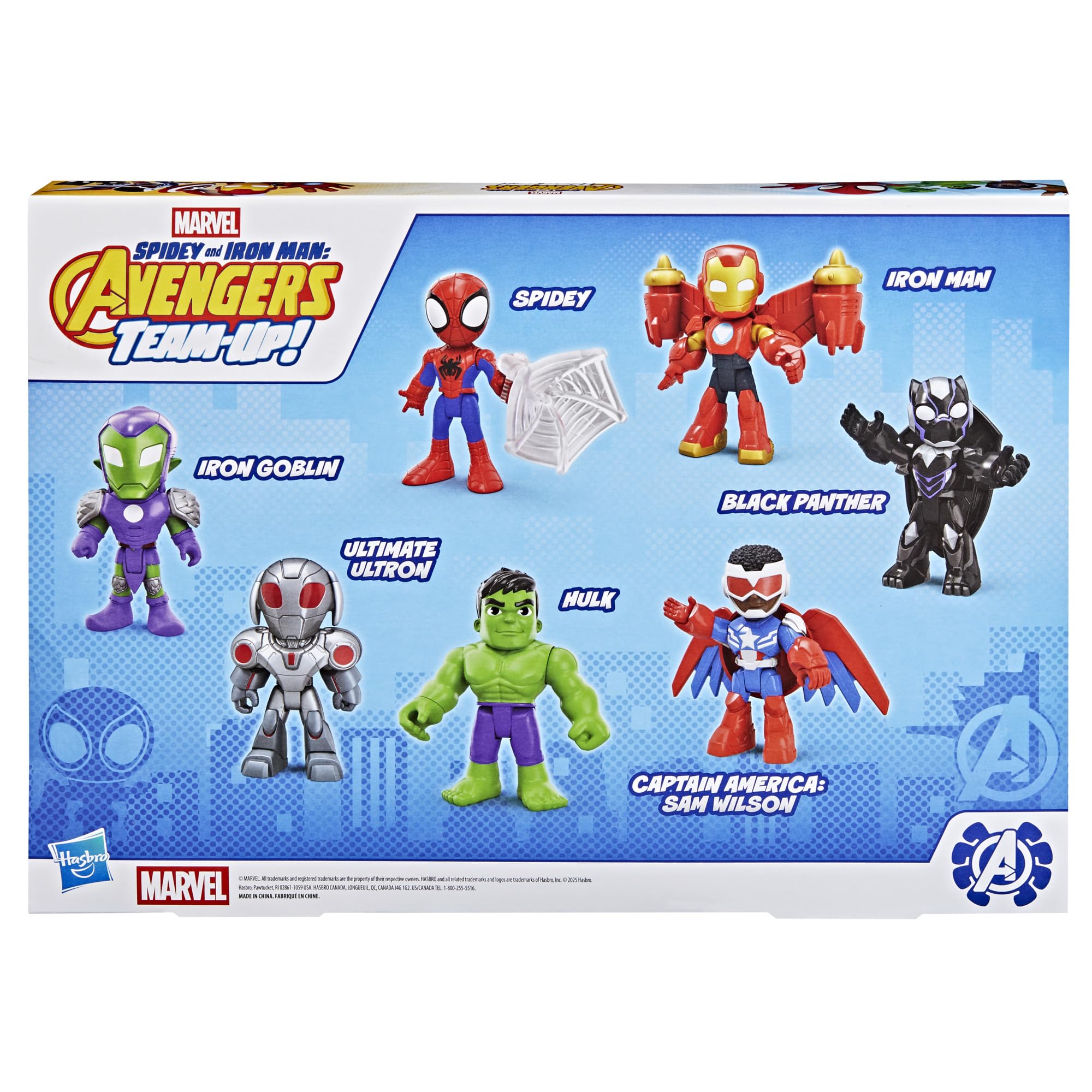 Spidey and Iron Man: Avengers Team-Up! Action Figure Set - 7-Piece Marvel Toy Collection for Kids 10