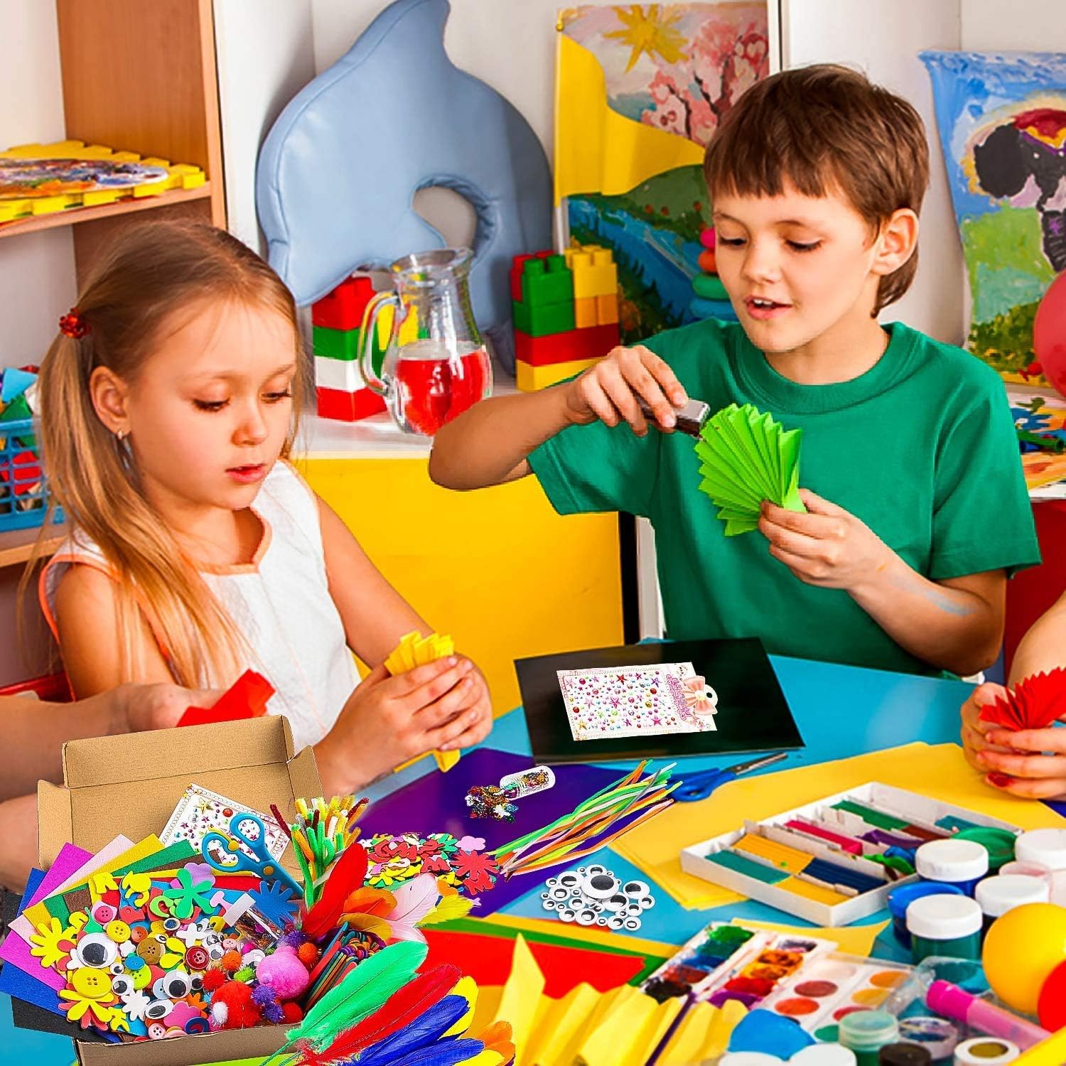 RAM Giant 200-Piece Kids Craft Art DIY Jar - Creative Crafting Set for Children