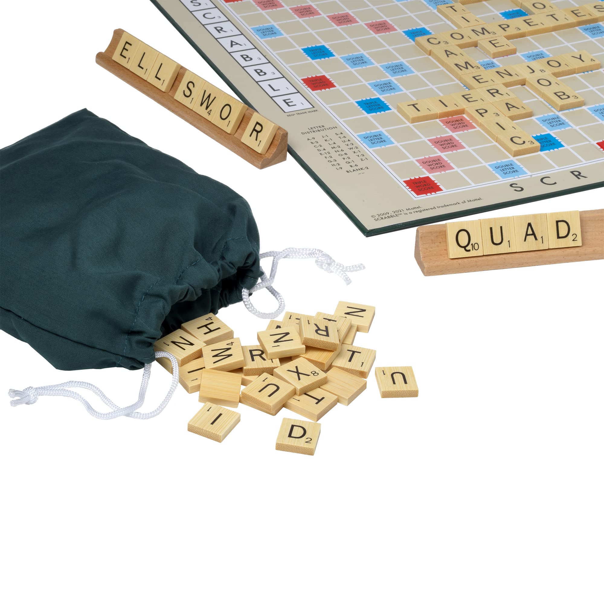 Ideal Scrabble Classic - Reproduction of 1950's Design | 100 Wooden Tiles | 2-4 Players | Ages 10+ 3