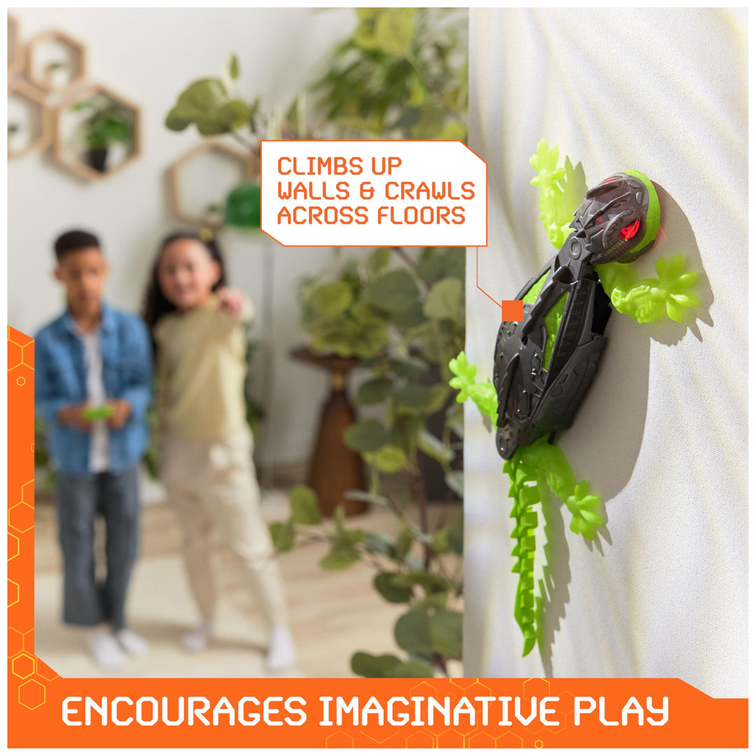 HEX BOTS Wall Crawler Gecko - Remote Control Climbing Robot Toy for Kids 4+