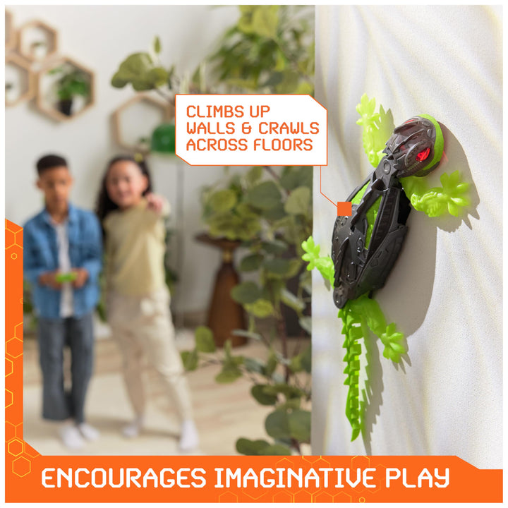 HEX BOTS Wall Crawler Gecko - Remote Control Climbing Robot Toy for Kids 4+