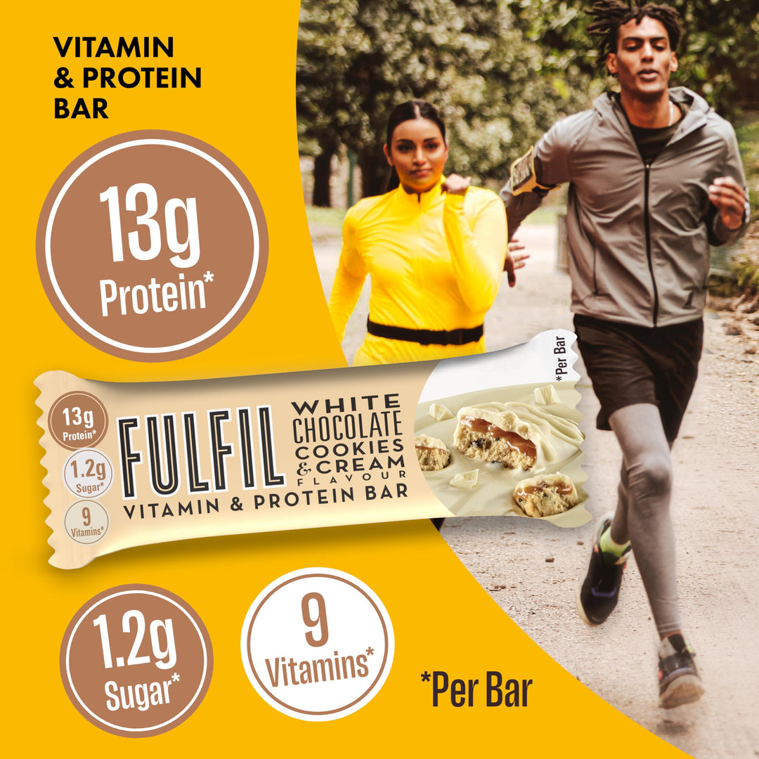 Fulfil - Vitamin and Protein Bars (15 x 40g) White Chocolate Cookies and Cream