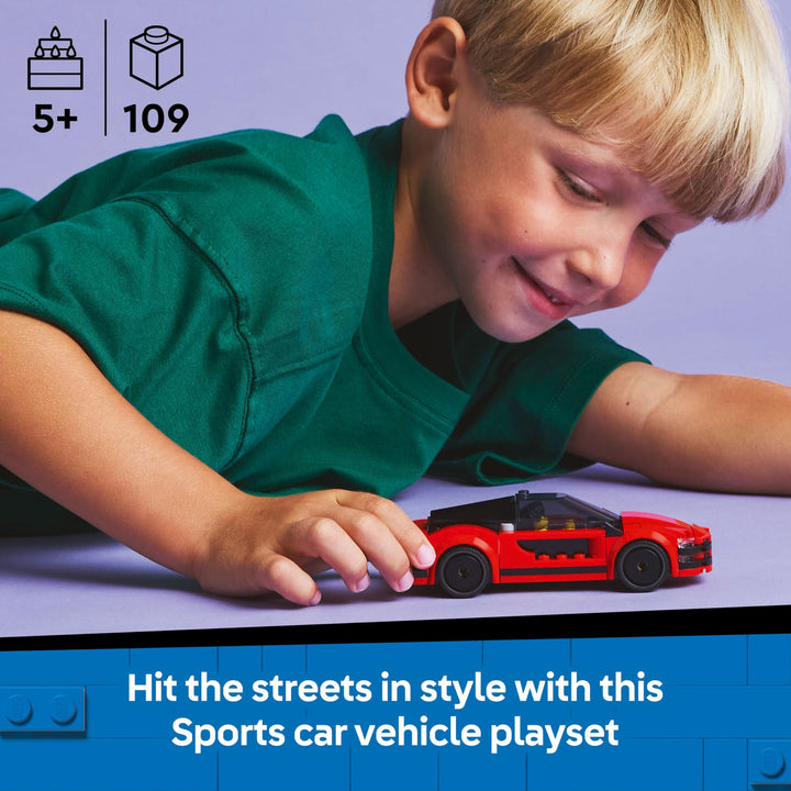 LEGO City Red Sports Car Toy - Buildable Vehicle Playset for 5+ Year Olds