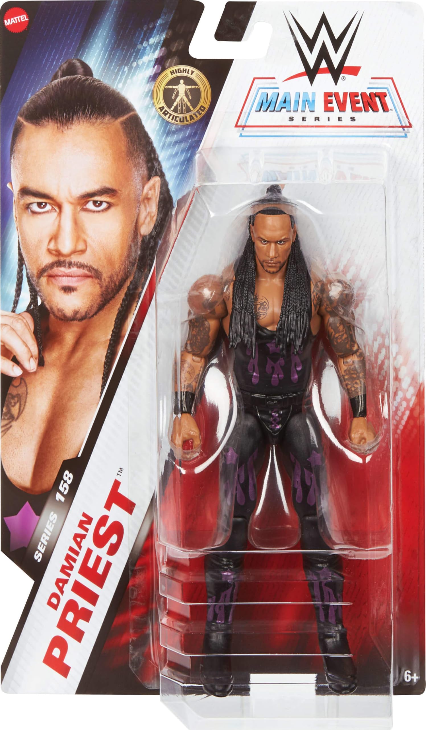 Mattel WWE Damian Priest Action Figure - 6-inch Collectible with 14 Articulation Points, JGD41 6