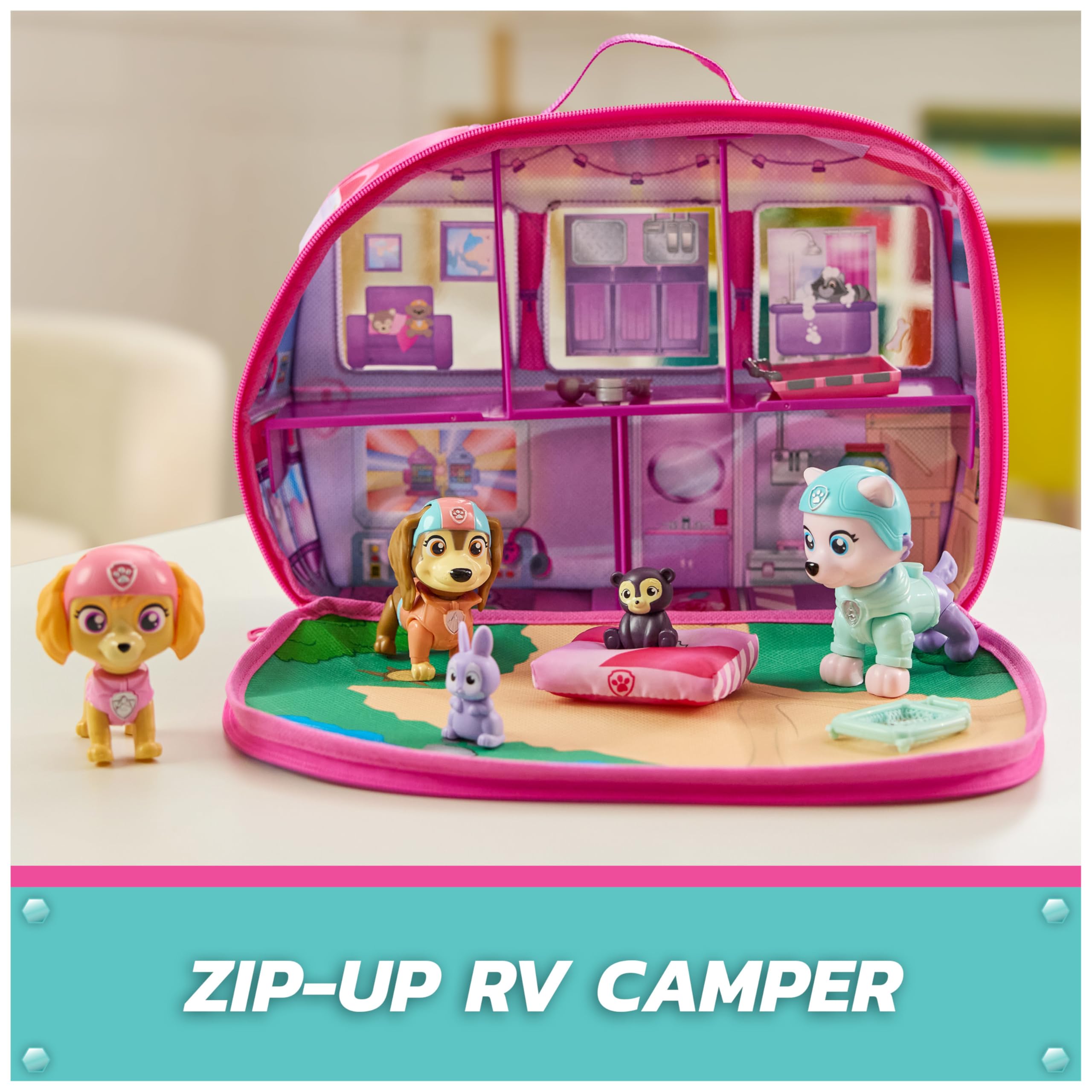 PAW Patrol Skye's World Pupcation Rescue Set - Playset with Skye, Everest, Liberty & Animal Figures 16