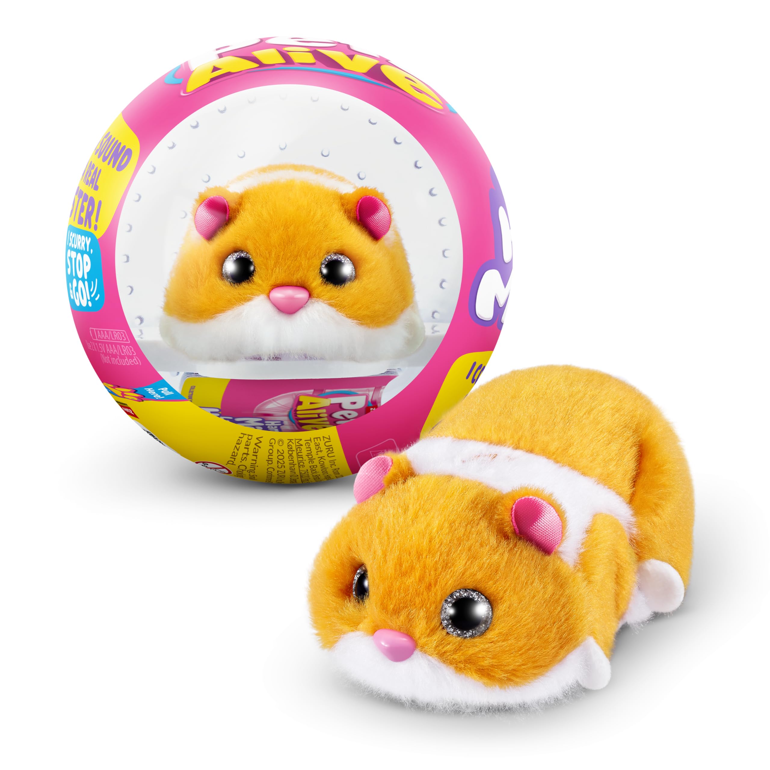 Pets Alive Hamstermania Electronic Pet - Orange Hamster with 20+ Sounds | Interactive Toy 1