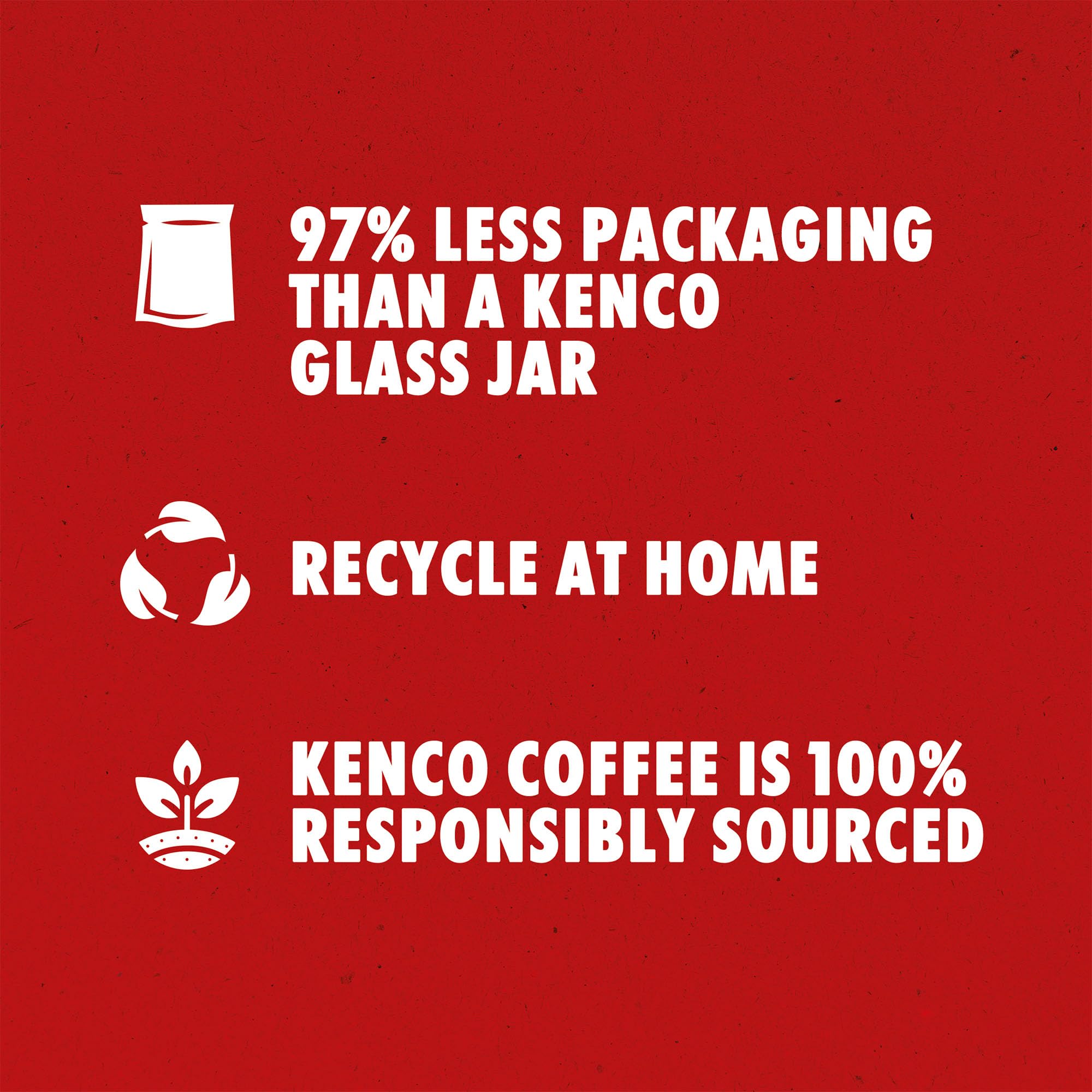 Kenco Rich Instant Coffee Refill - Full Flavoured Blend | 5 x 300g Packs | Home Recyclable Packaging 4