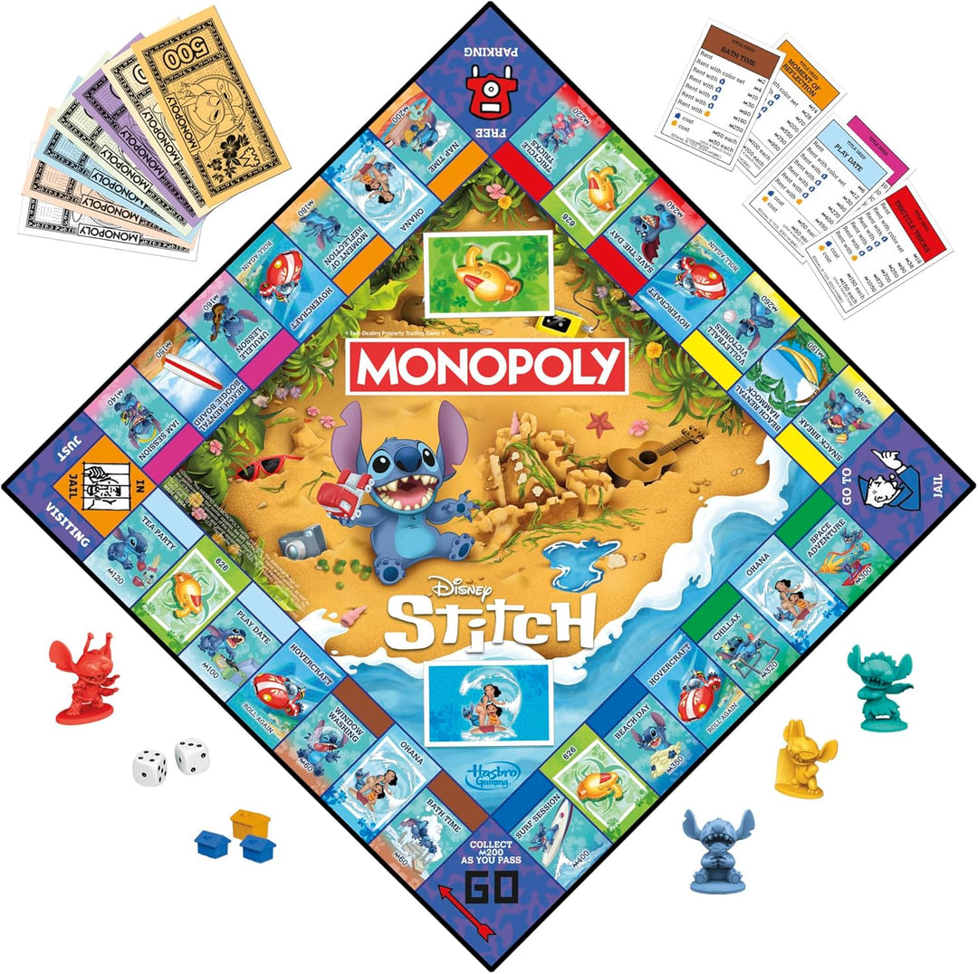 Monopoly Disney Stitch Edition Board Game - English Version
