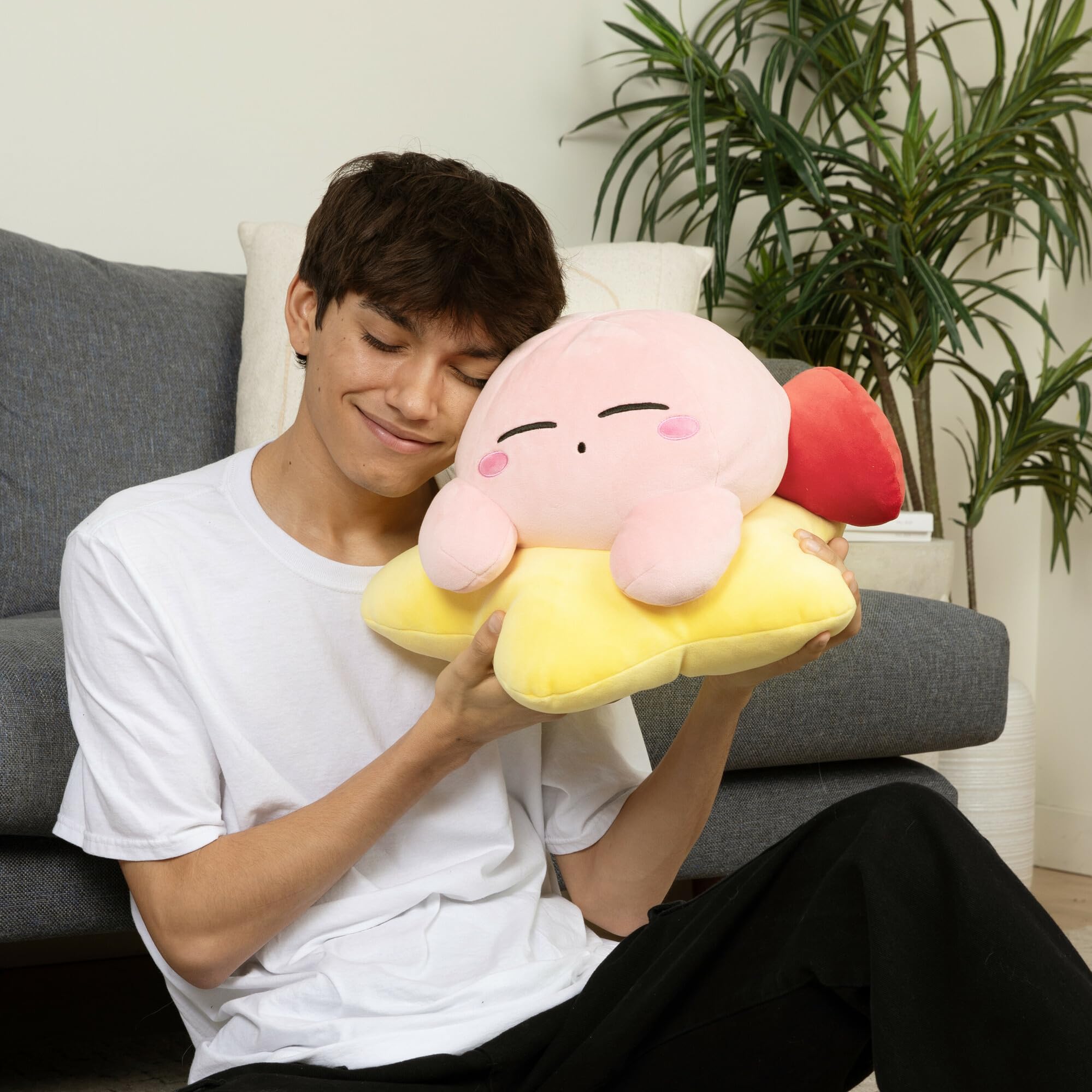 Club Mocchi Mocchi Warp Star Kirby Mega Plush Toy - 15 Inch 4