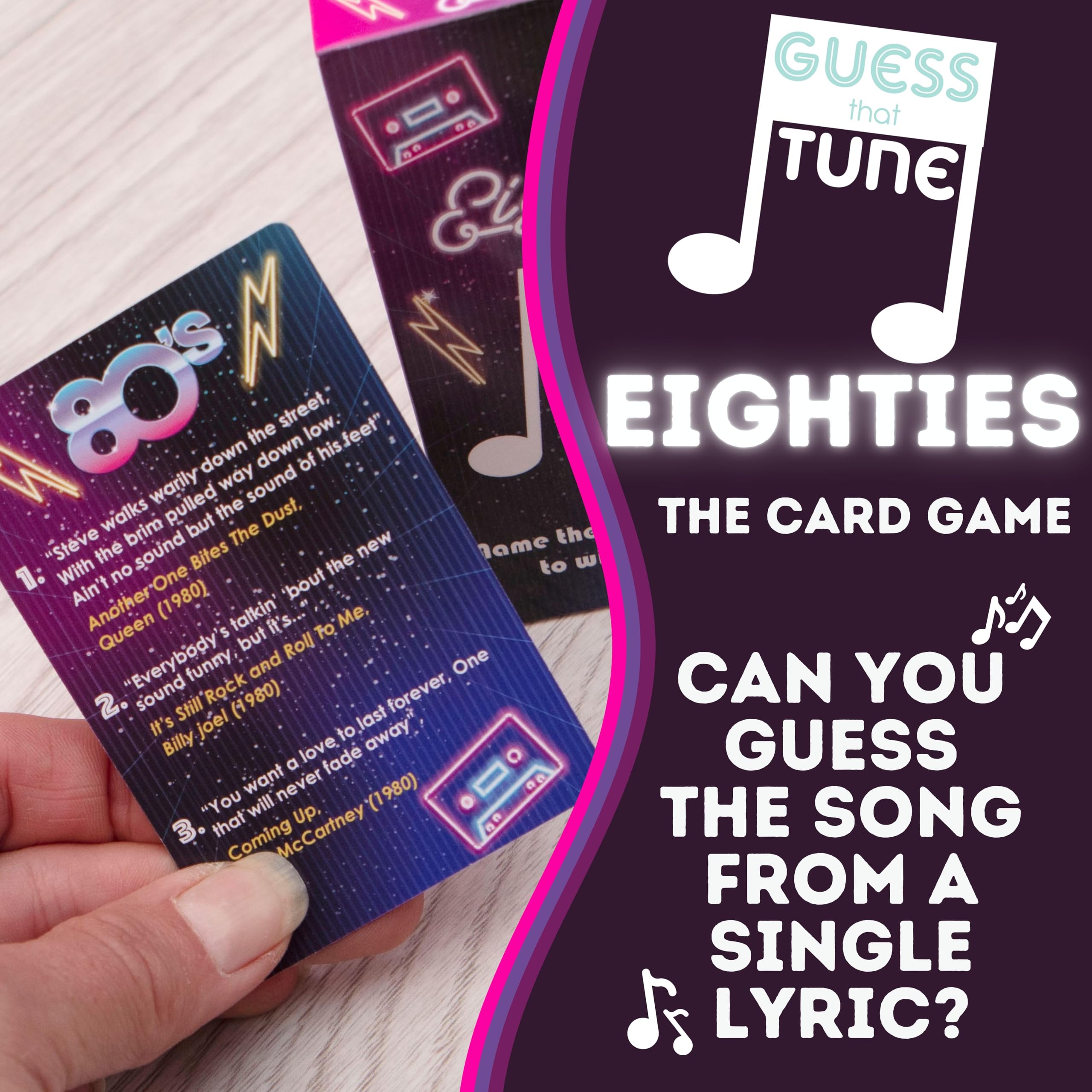 Boxer Gifts Guess That Tune Music Quiz Game - 80s Edition | 150 Cards | Unisex 2