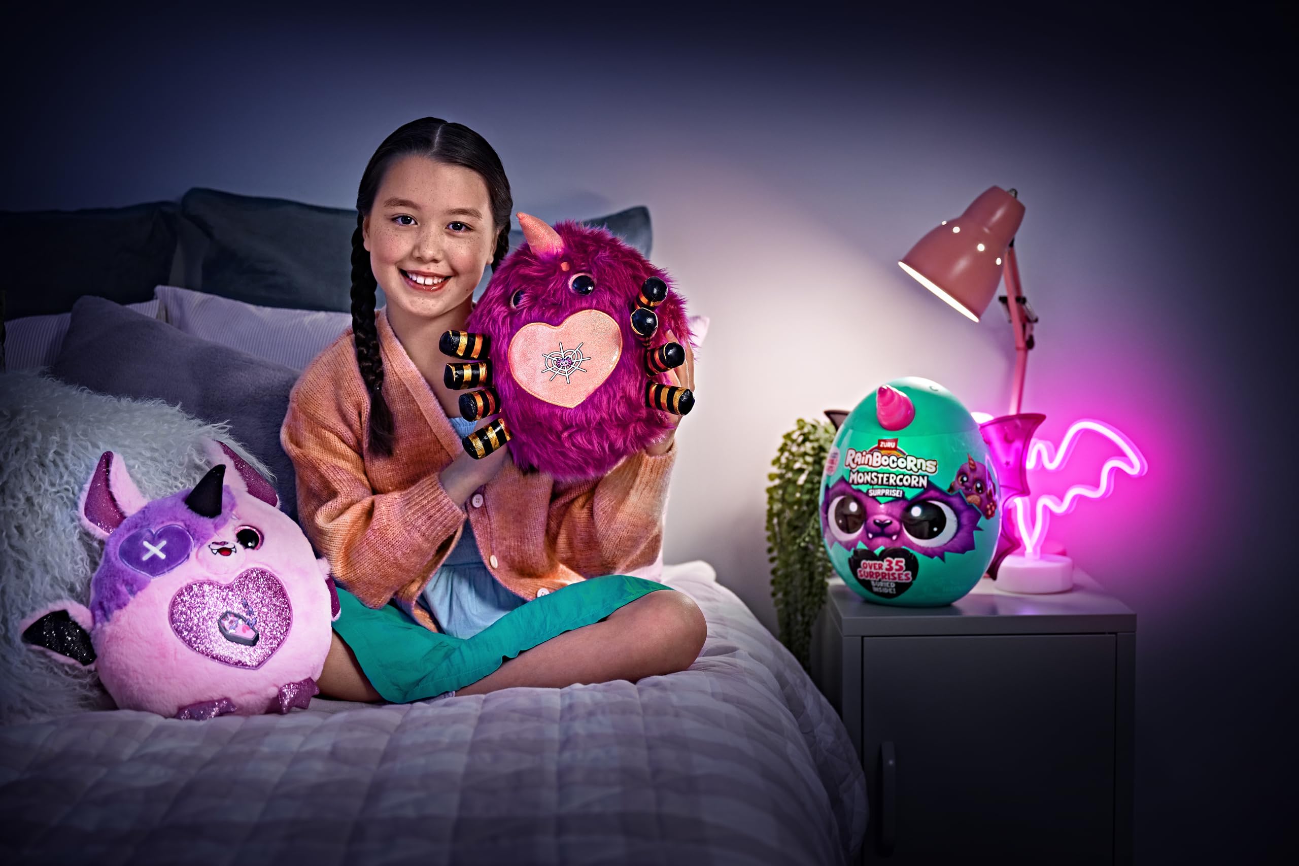 Rainbocorns ZURU Monstercorn Surprise - Cat Plush with 35 Surprises & Glow-in-the-Dark Accessories 5