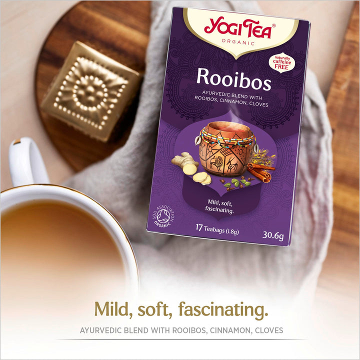 YOGI TEA - Rooibos Organic Spice and Herbal Tea, Caffeine Free, Blend of Rooibos, Cinnamon and Cloves