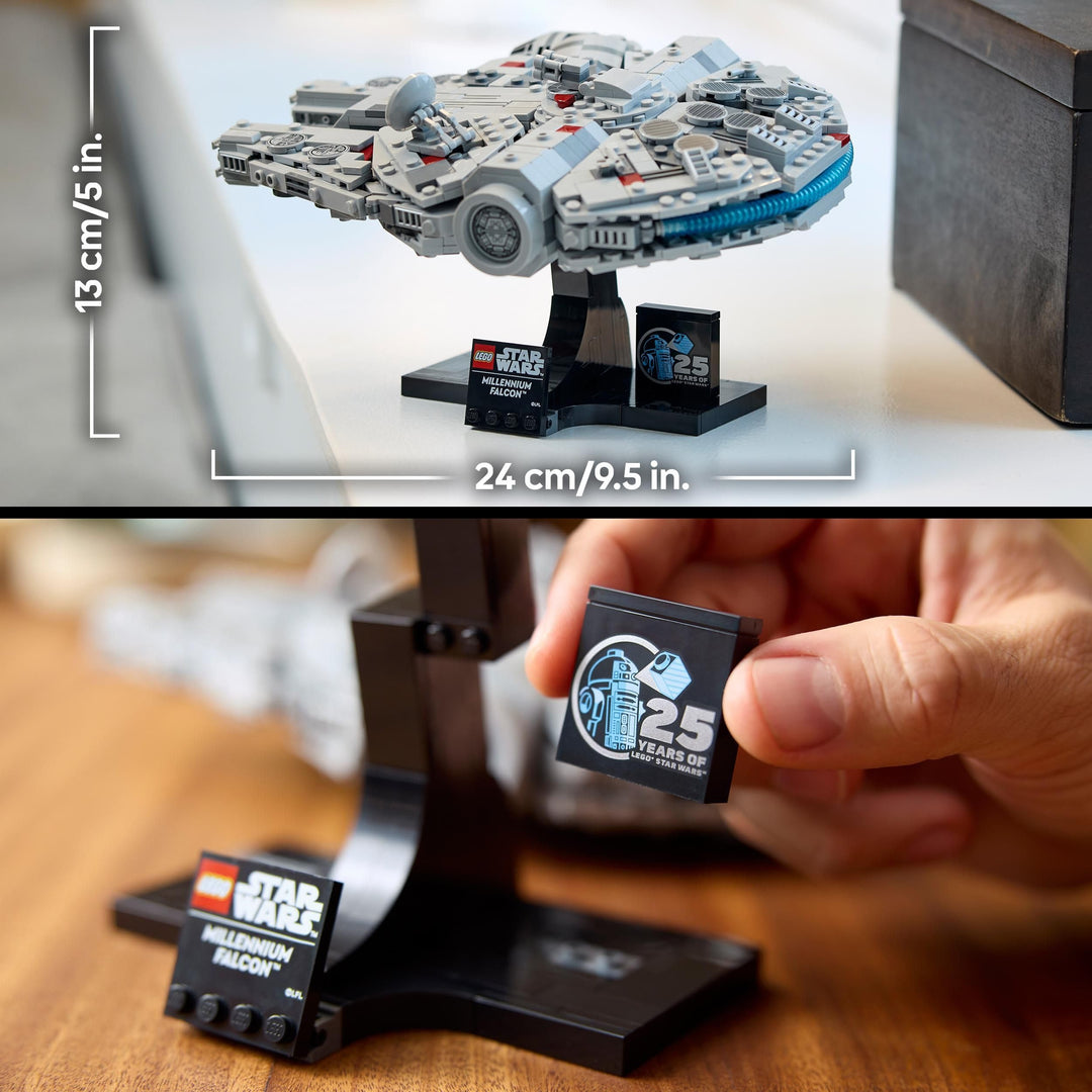 LEGO 75375 Millennium Falcon Model Building Set - Collectible Star Wars Vehicle for Adults