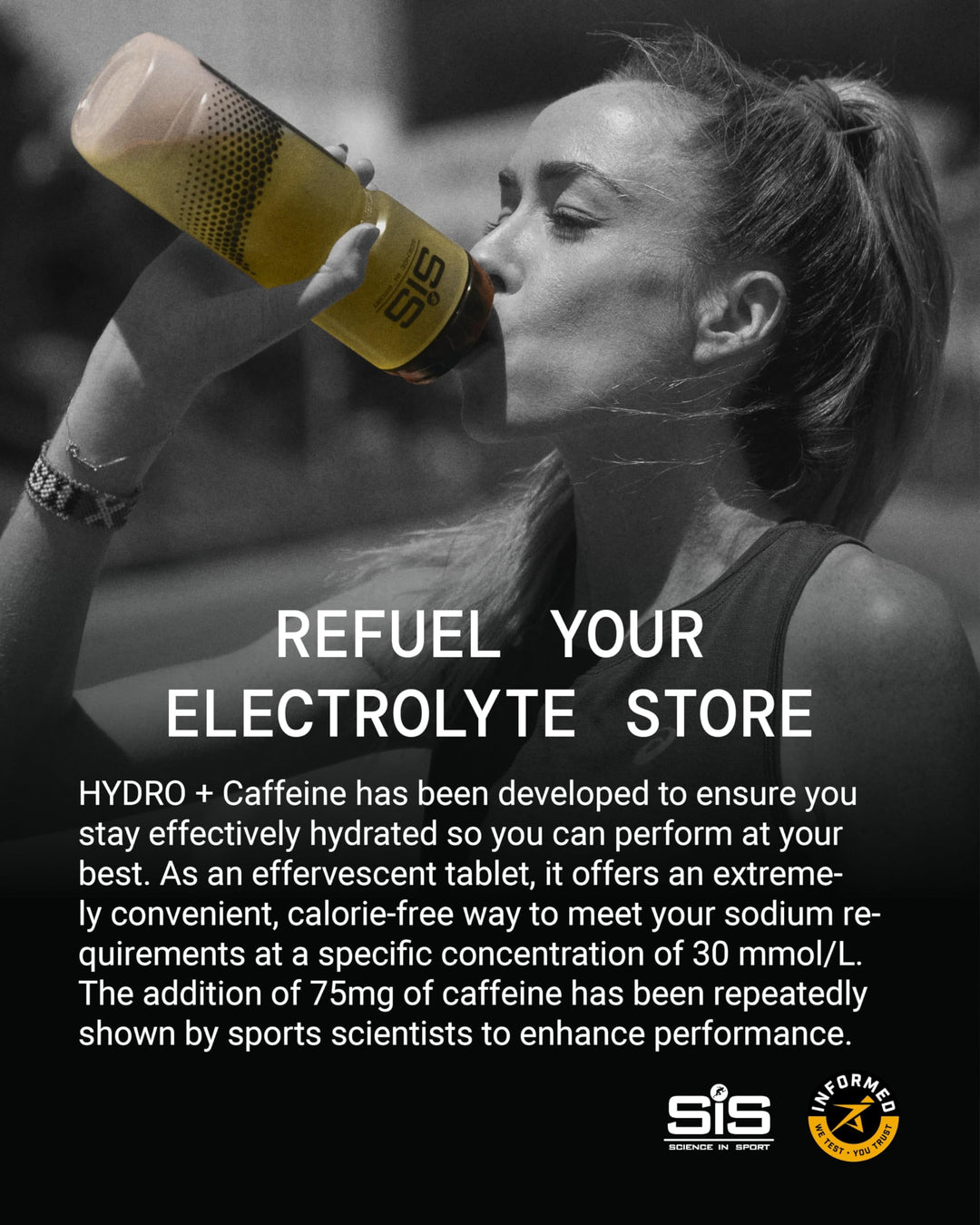 Science in Sport GO Hydro Electrolyte Tablets with Caffeine – Cola Flavor, 160 Tablets (8 x 20), Zero Sugar, Vegan