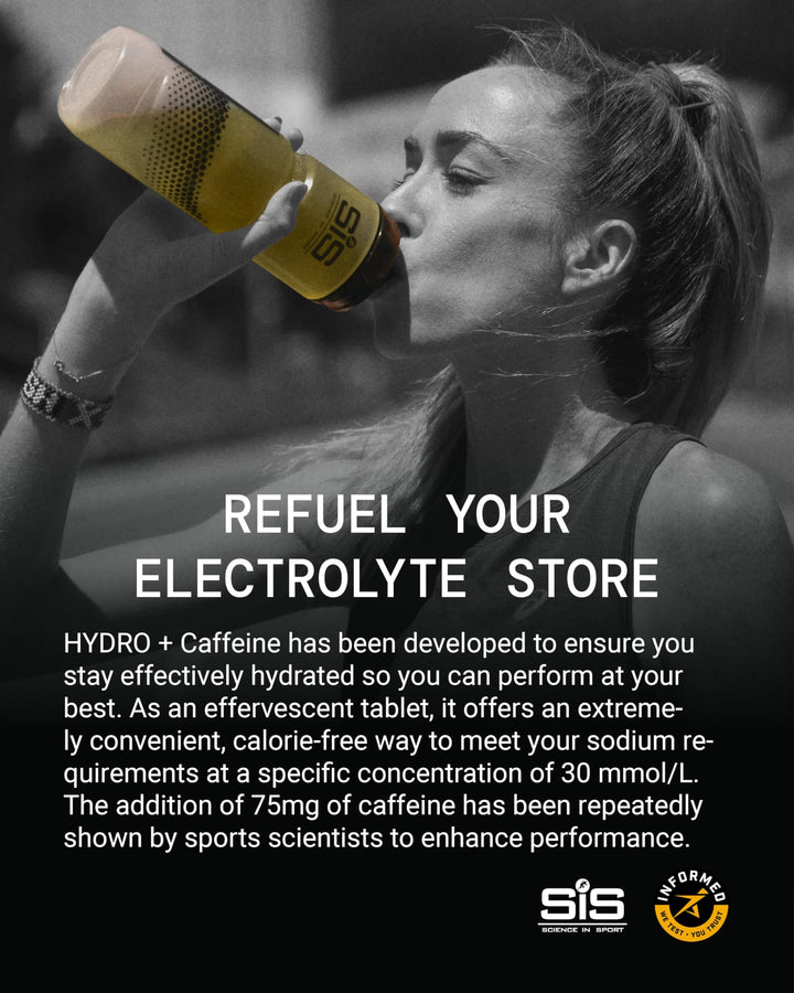 Science in Sport GO Hydro Electrolyte Tablets with Caffeine – Cola Flavor, 160 Tablets (8 x 20), Zero Sugar, Vegan