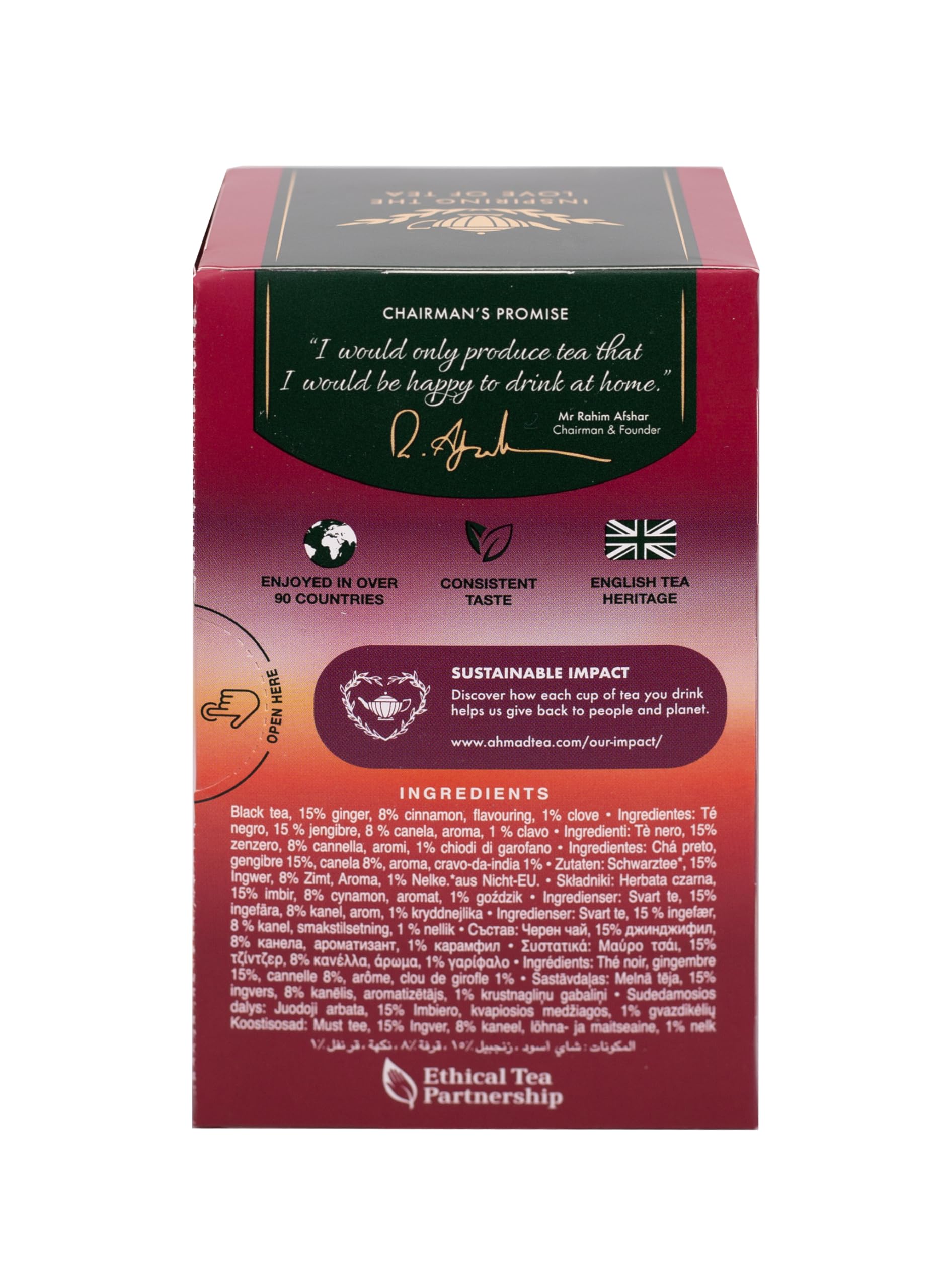 Ahmad Tea - Chai Spice Black Tea 20 Teabag Sachets 4
