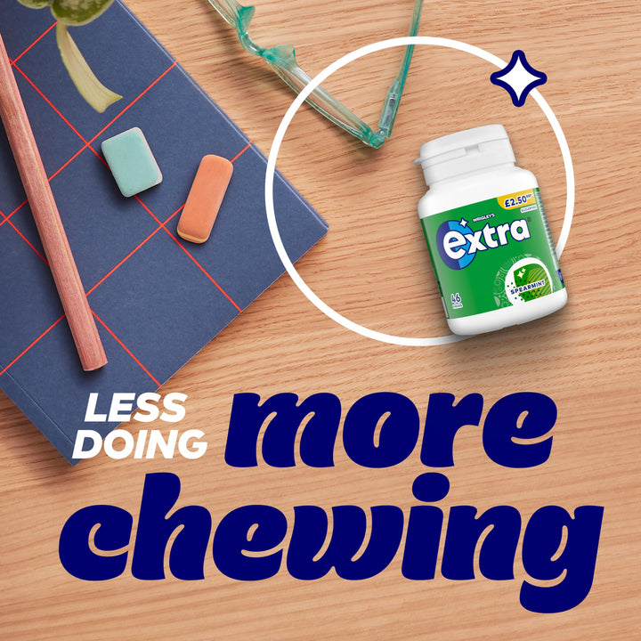 Extra - Spearmint Sugar-Free Chewing Gum Bottle, 60 Pieces