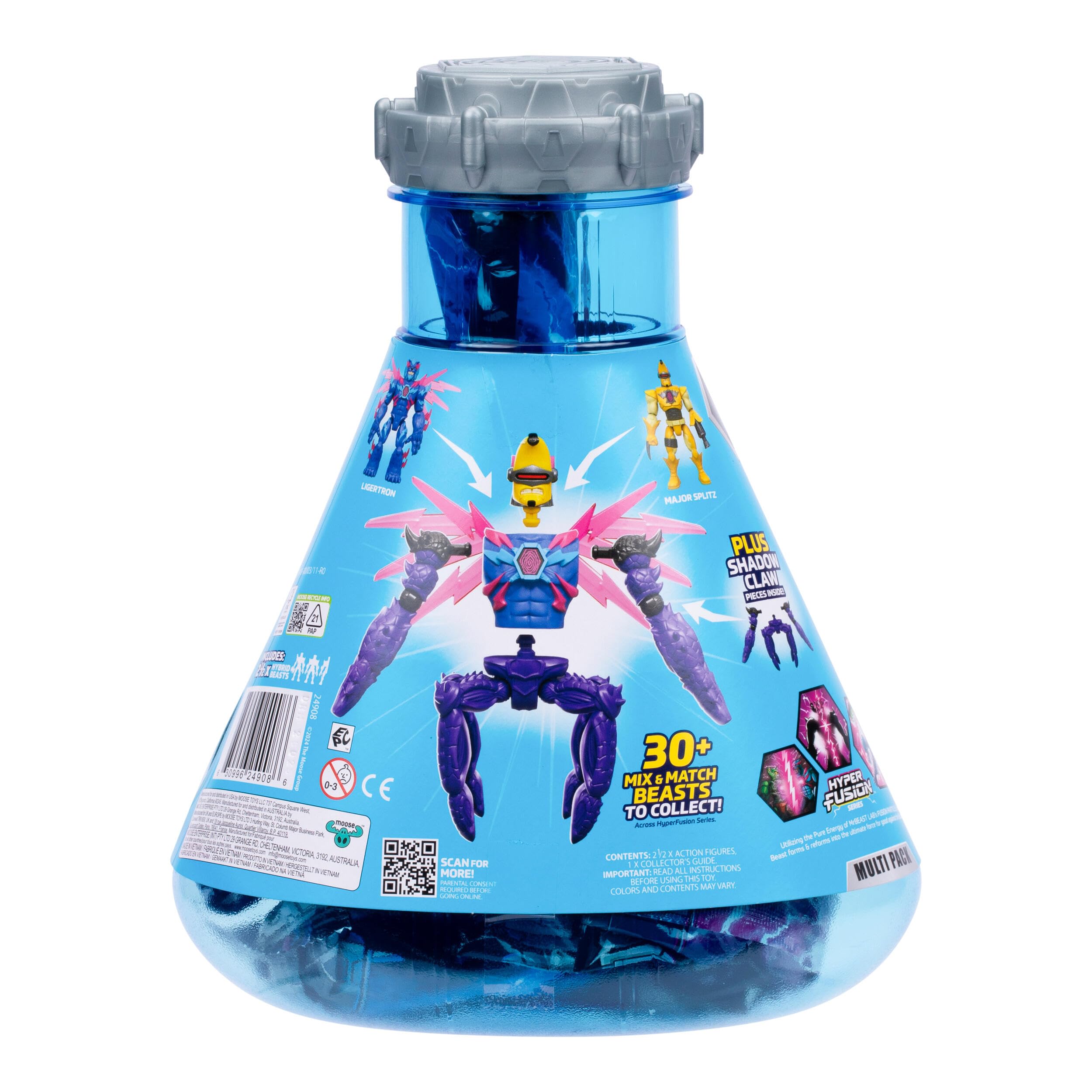 MRBEAST LAB Hybrids Multi Pack Action Figures - Create 2 Beasts | 4-Inch Scale | Interchangeable Parts 4