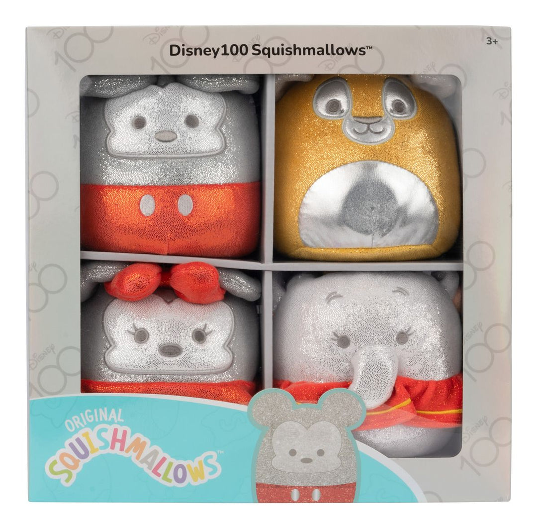 Squishmallows 5" Disney 100th Anniversary 4-Pack