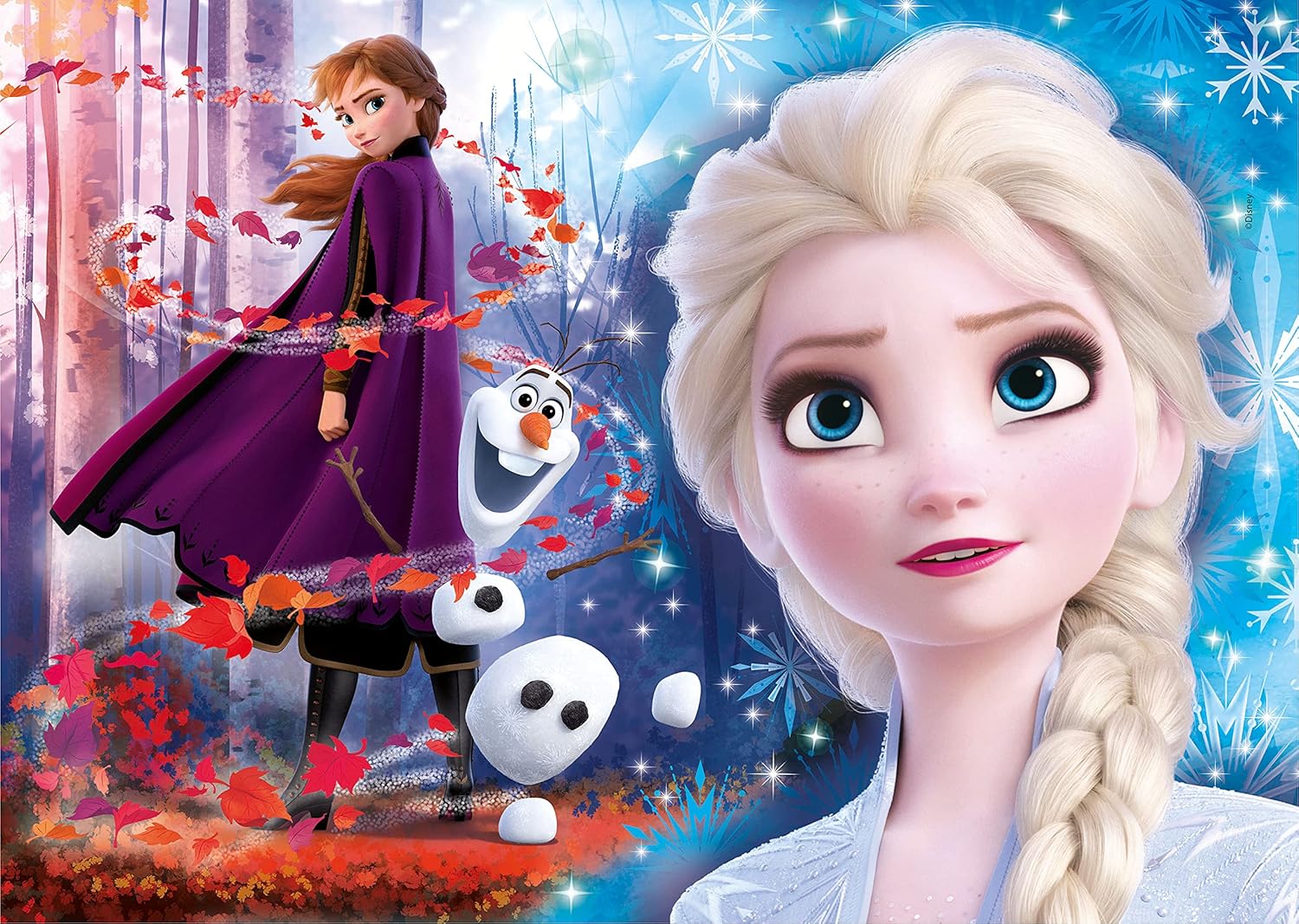 Clementoni Frozen 2 Supercolor 2 x 60-Piece Puzzle - Educational Jigsaw for Kids Ages 5+ 2