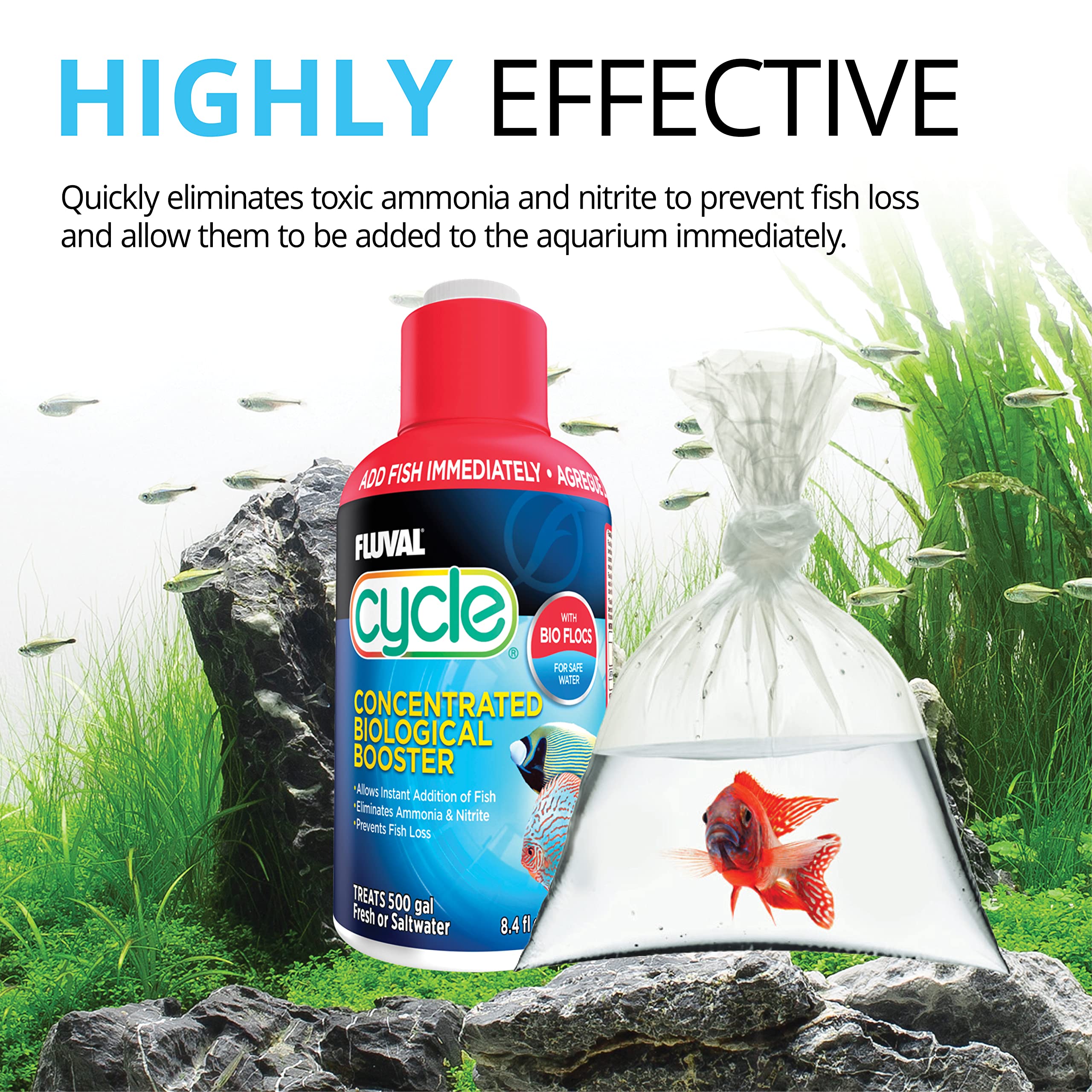 Fluval Cycle Biological Enhancer Water Treatment - Immediate Beneficial Bacteria Inoculation | 8.4 Oz Liquid 3