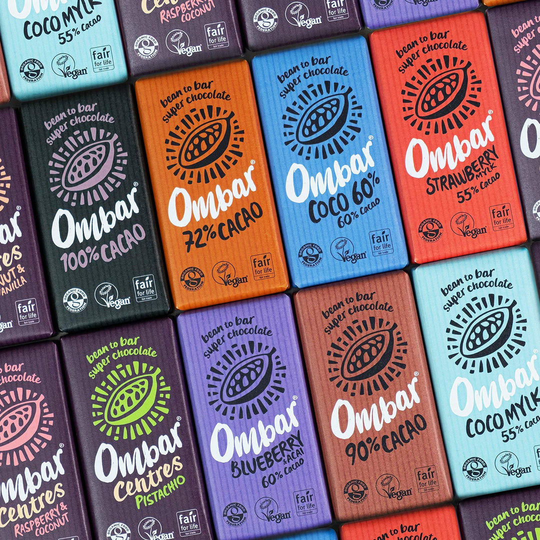 Ombar Salt & Nibs 64%, Vegan, Organic, Fair Trade Chocolate Bar
