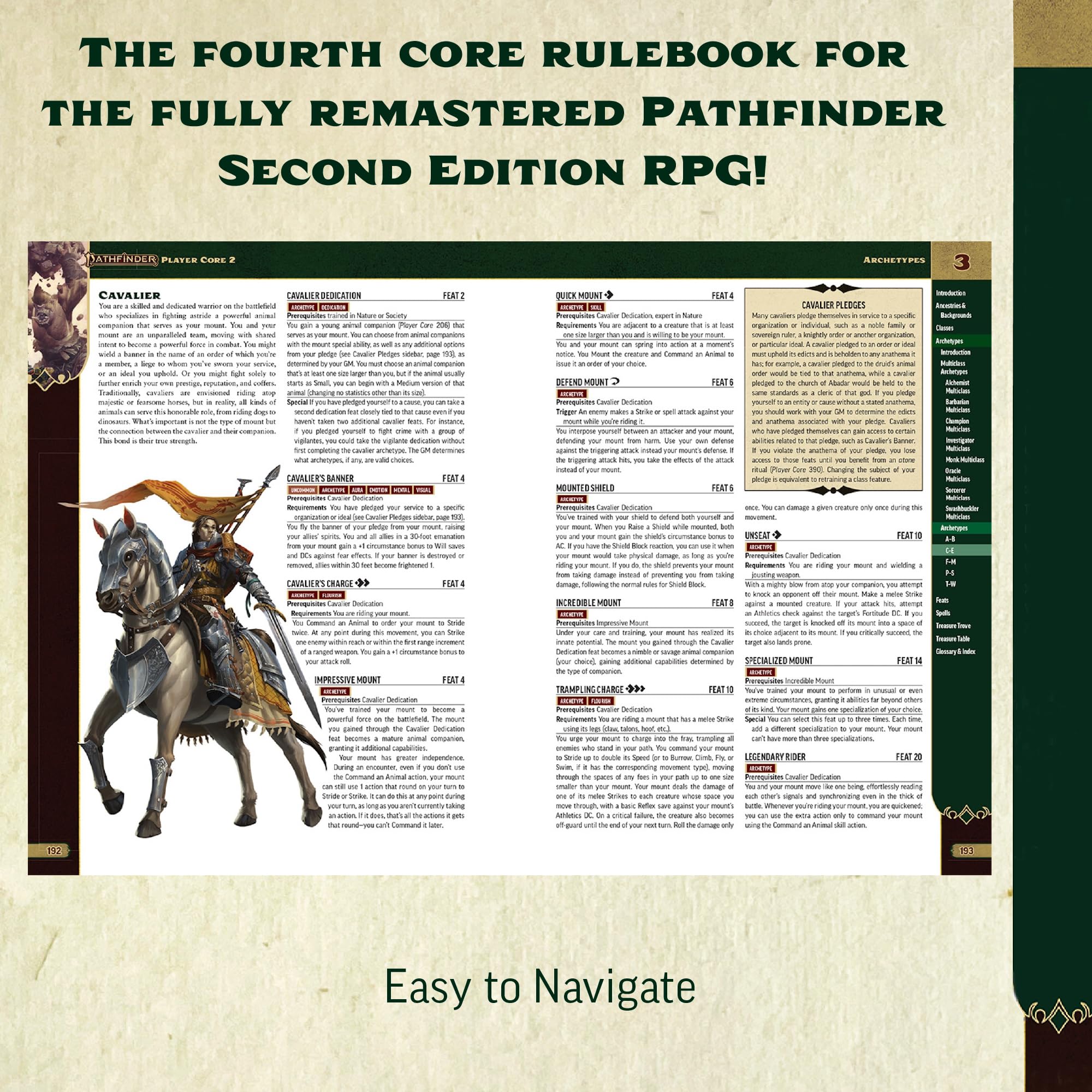 Paizo Pathfinder RPG: Player Core 2 (P2) Hardcover Rulebook | 320 Pages | English 3