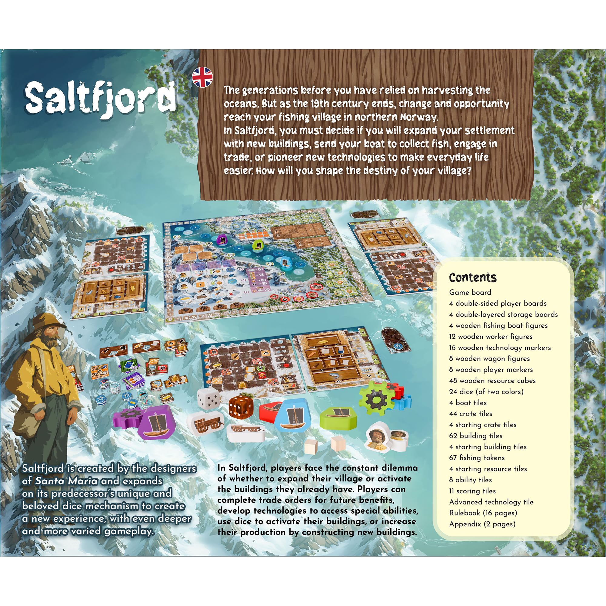 Matagot Saltfjord Strategy Board Game | 1-4 Players | 60 Min Playtime | Ages 16+ 2