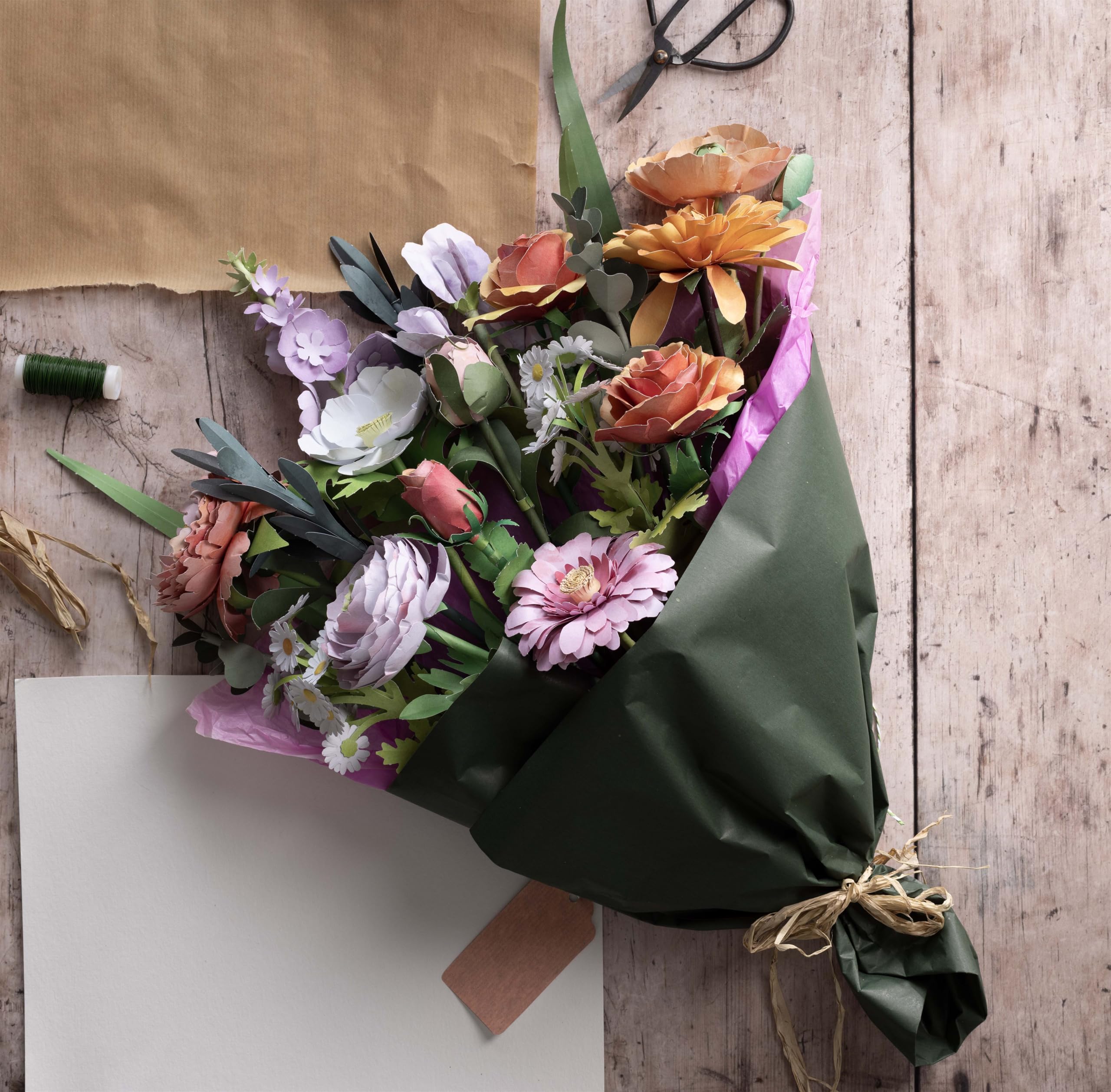 David & Charles The Bouquet in a Book - Pre-Punched Paper Flower Craft Kit | Paperback | 128 Pages 4