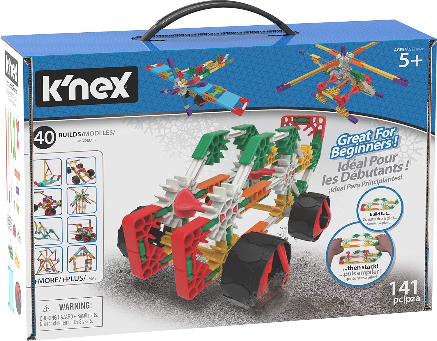 K'NEX Beginner 40 Model Building Set - 141-Piece Educational Construction Toy for Kids 5+ 1