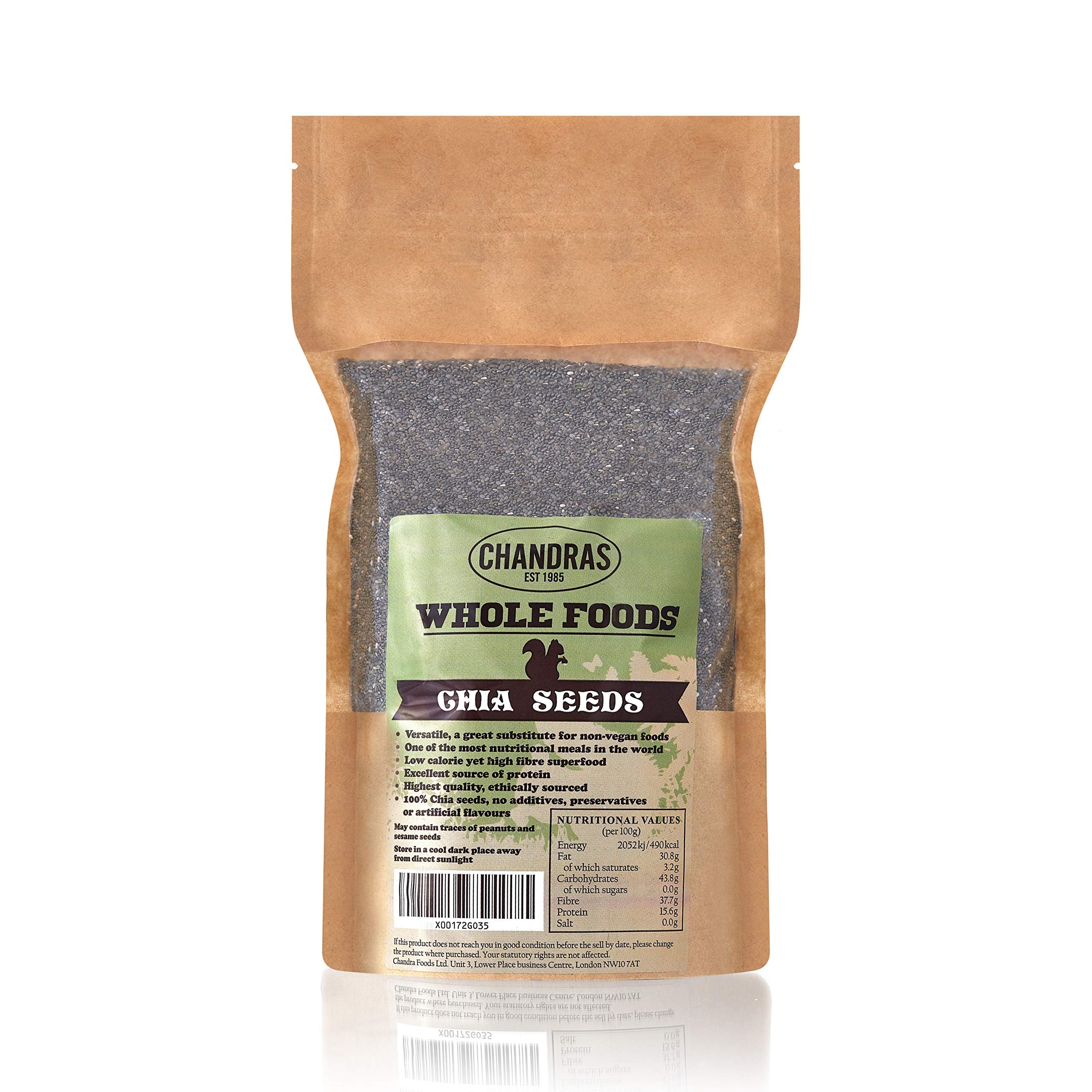 CHANDRA Chia Seeds - High Fibre, Low Carb | 500g