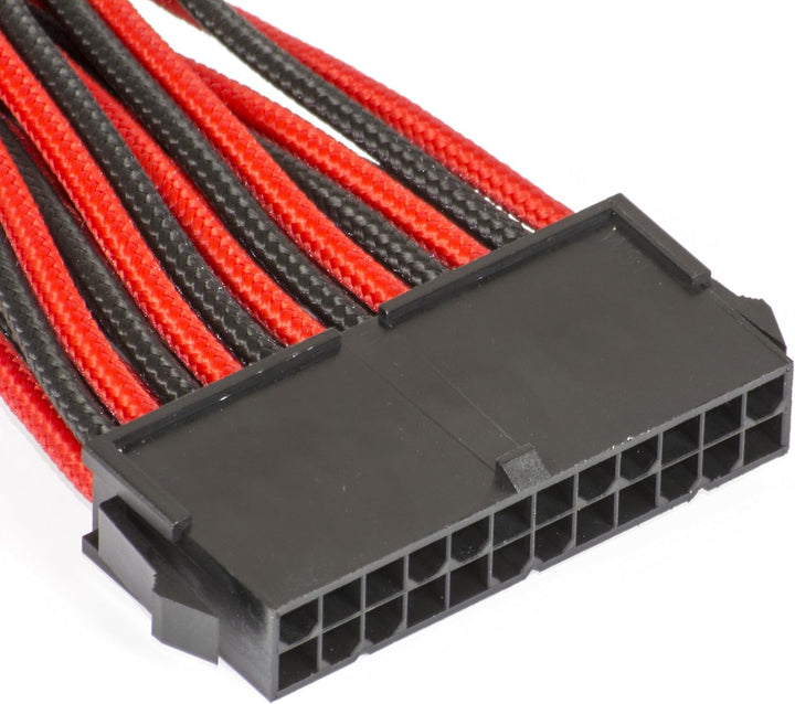 Phanteks Universal 24-Pin ATX Extension Cable Sleeved Black/Red (PH-CB24P_BR)