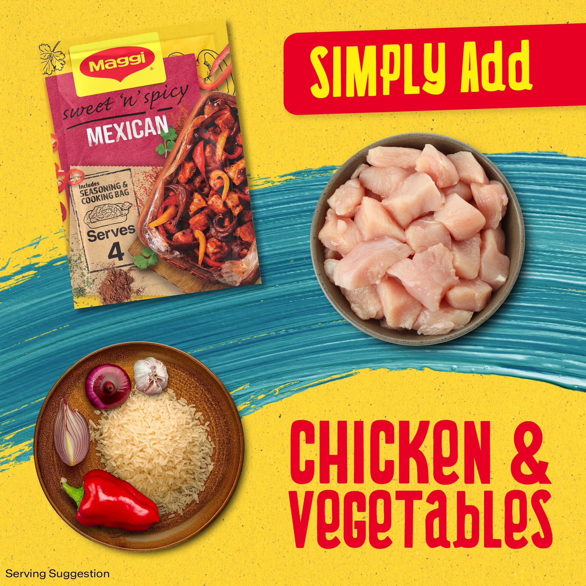 MAGGI - So Juicy Mexican Chicken Recipe Mix (38g Sachet) 5