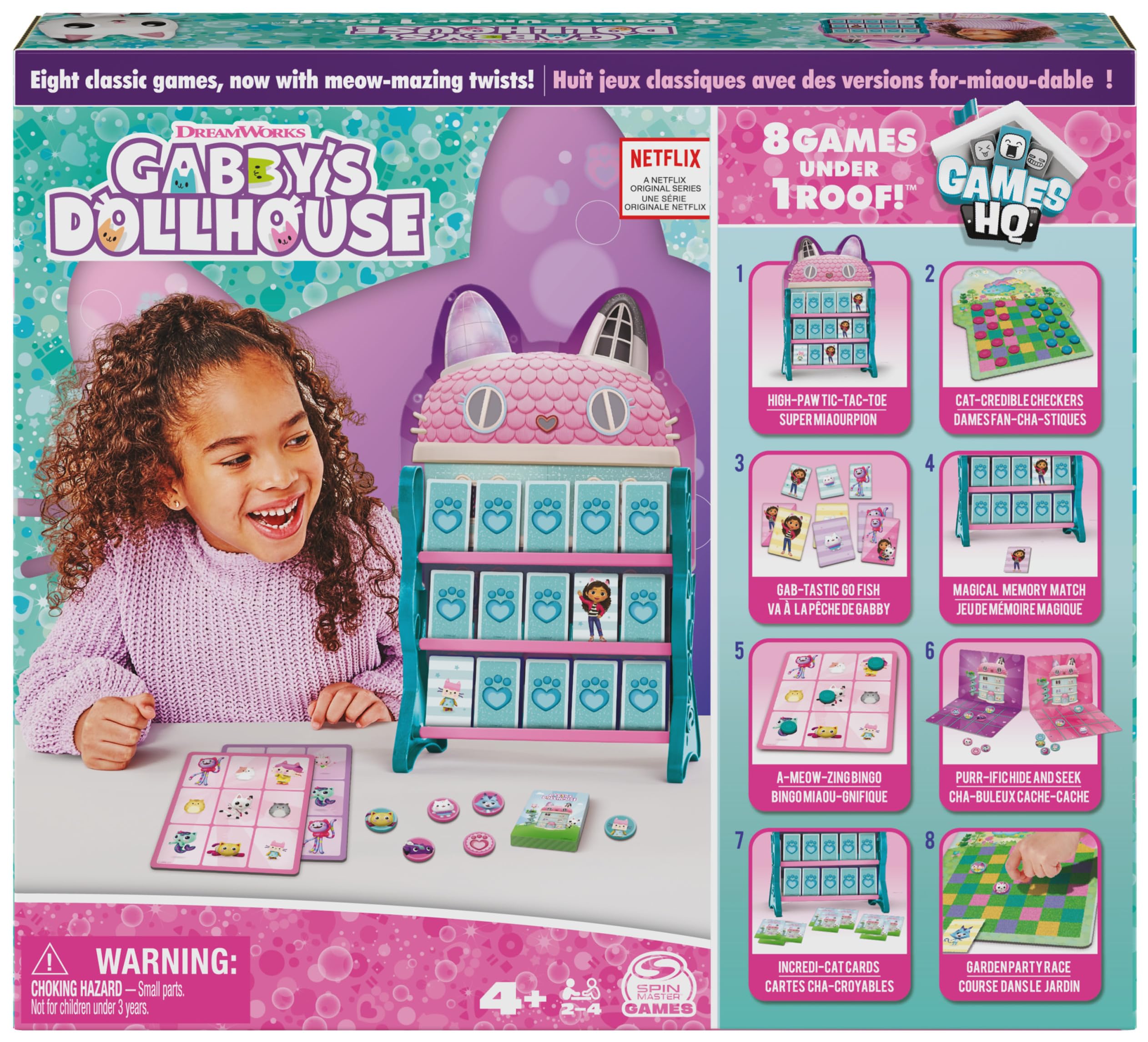 Spin Master Games Gabby’s Dollhouse Games HQ Board Game 12