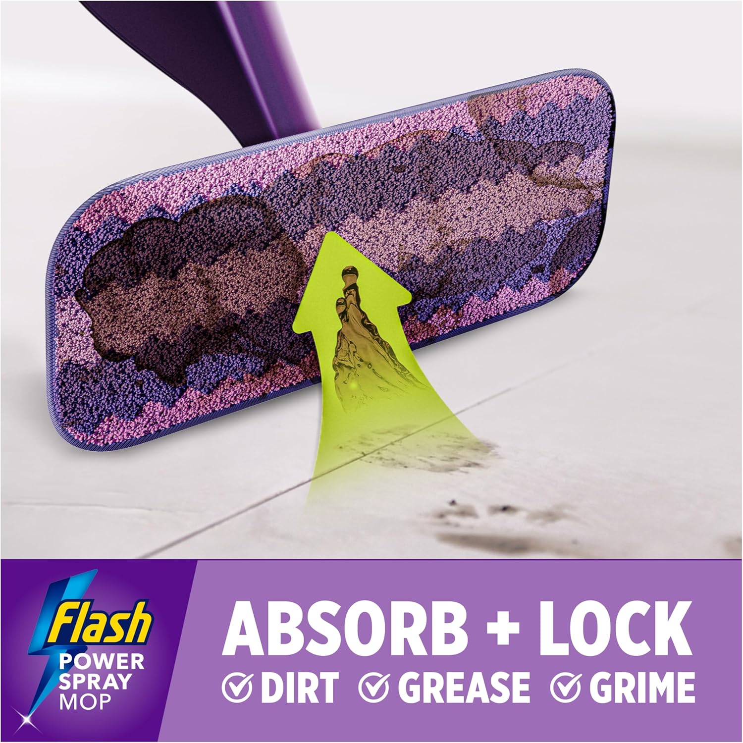 Flash Powermop Floor Cleaner Starter Kit - Spray Mop with Washable Microfiber Pad 8